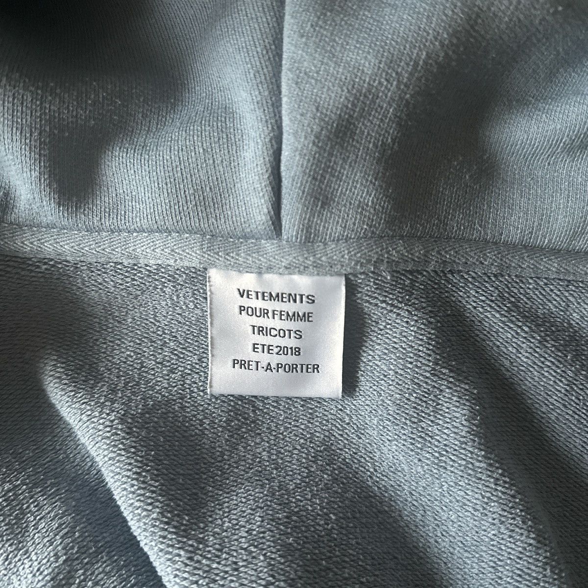 Vetements VETEMENTS SS18 RARE BABY BLUE ZIP UP HOODIE Size XS / US 0-2 / IT 36-38 - 4 Thumbnail