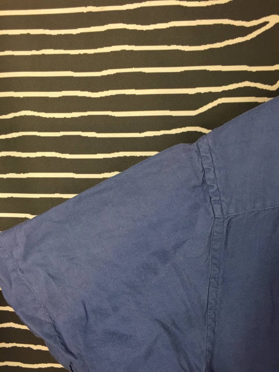 Club Room Club Room Medium Blue Linen Rayon Blend Camp Shirt Size US M / EU 48-50 / 2 - 9 Thumbnail