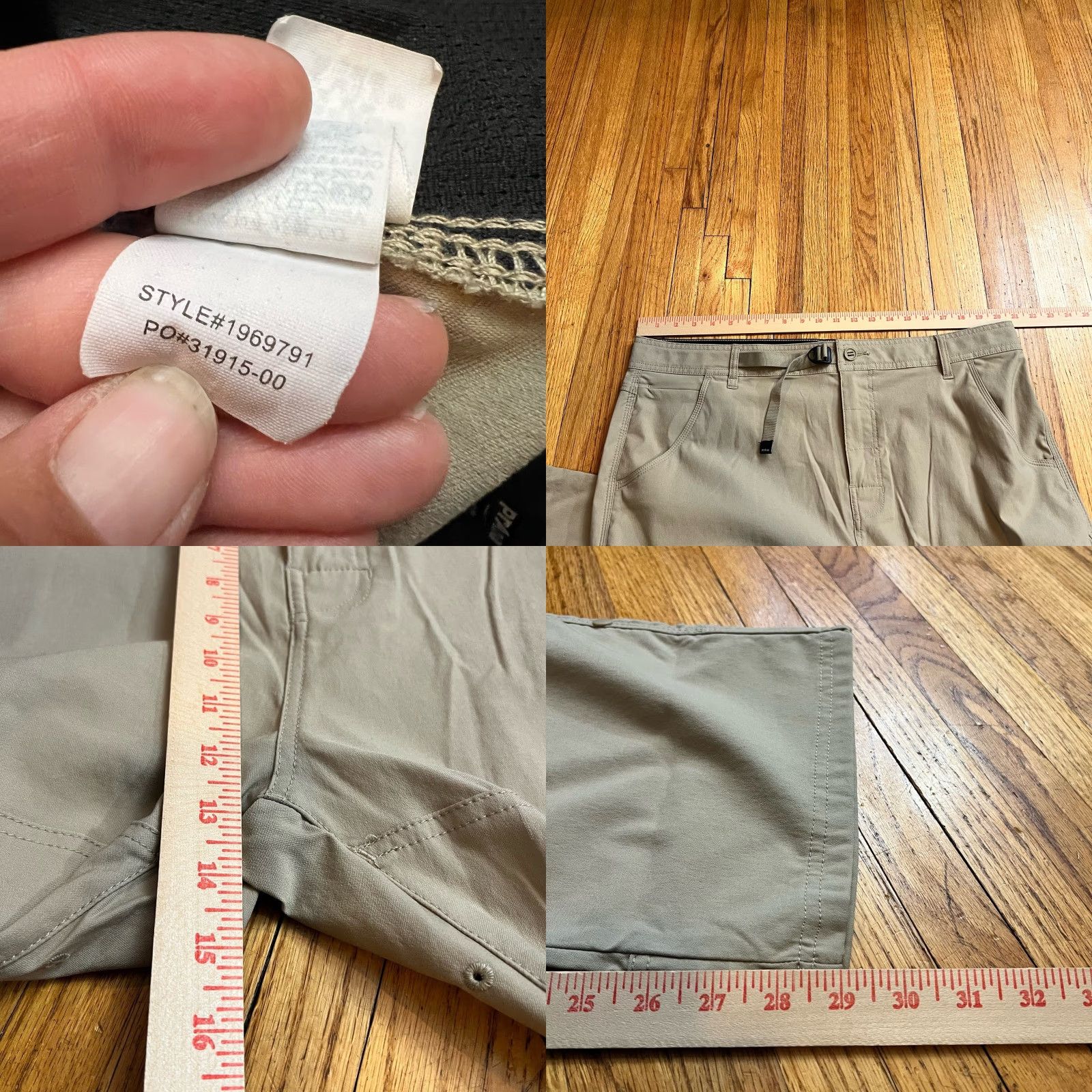 Prana Prana Pants Mens 40 Beige STRETCH ZION II RegularFit Cargo Hiking Regular Mens 40 Beige 29in Inseam Size US 40 / EU 56 - 8 Thumbnail