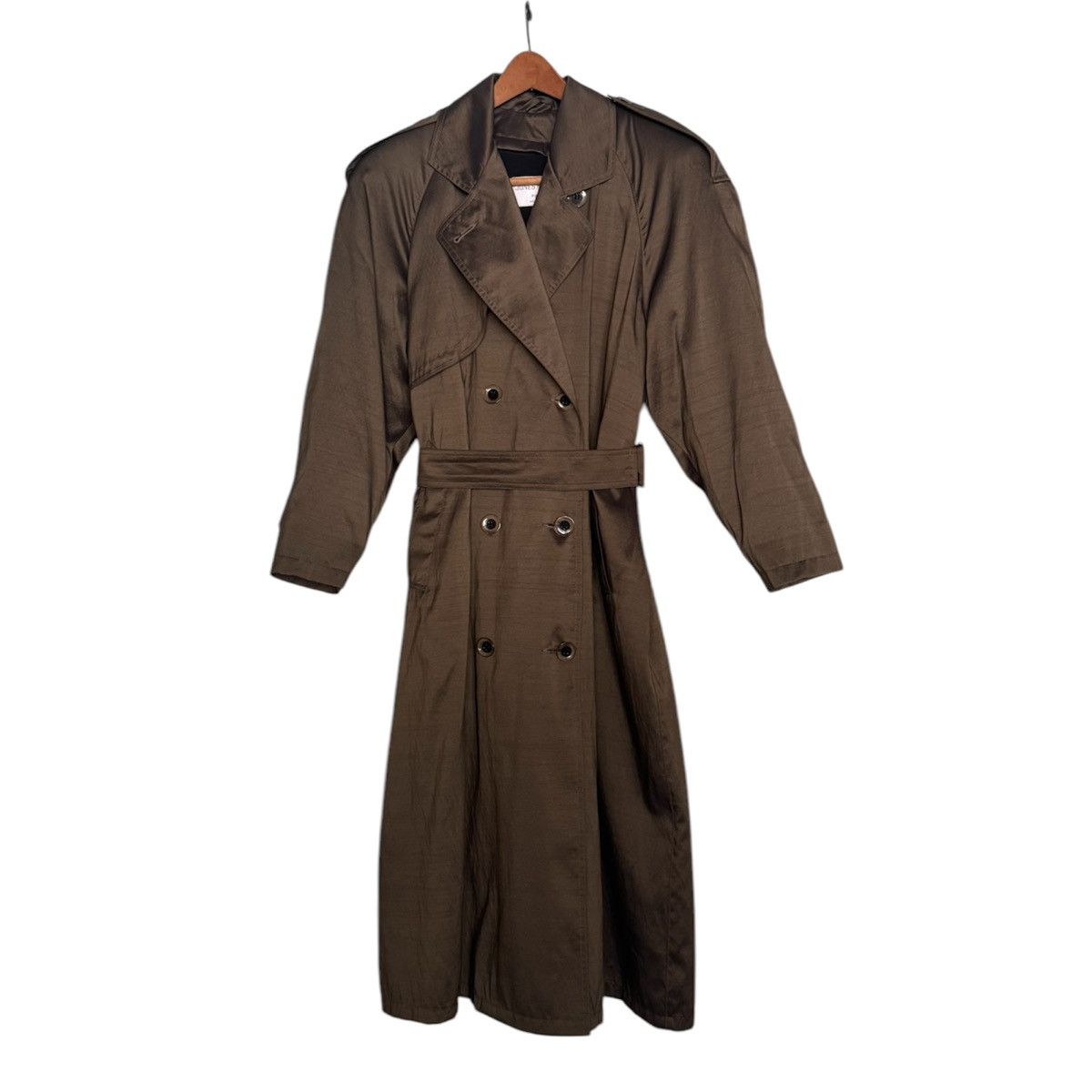 Jones New York × Vintage Vintage Jones New York Olive Double Breasted Trench Coat Size M / US 6-8 / IT 42-44 - 1 Thumbnail