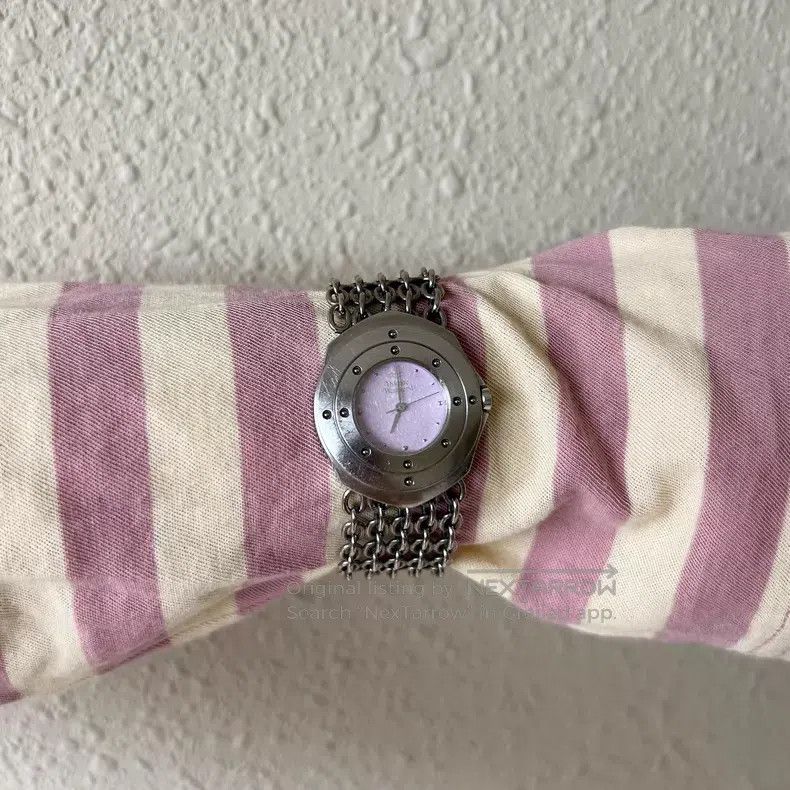 Vivienne Westwood Vivienne Westwood Purple Mother of Pearl Dial Chain Watch Size ONE SIZE - 1 Thumbnail