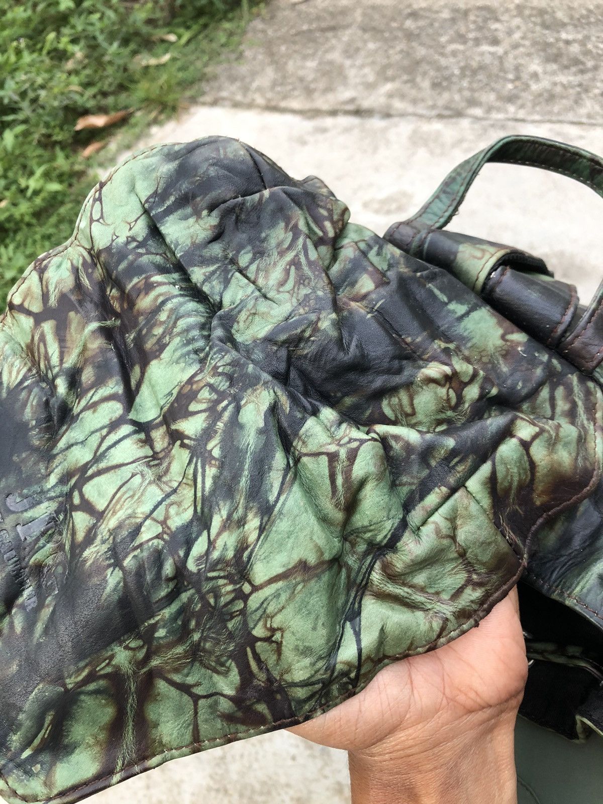 Jean Paul Gaultier VINTAGE JEAN PAUL GAULTIER CAMO STYLE LEATHER BACKPACK Size ONE SIZE - 7 Thumbnail