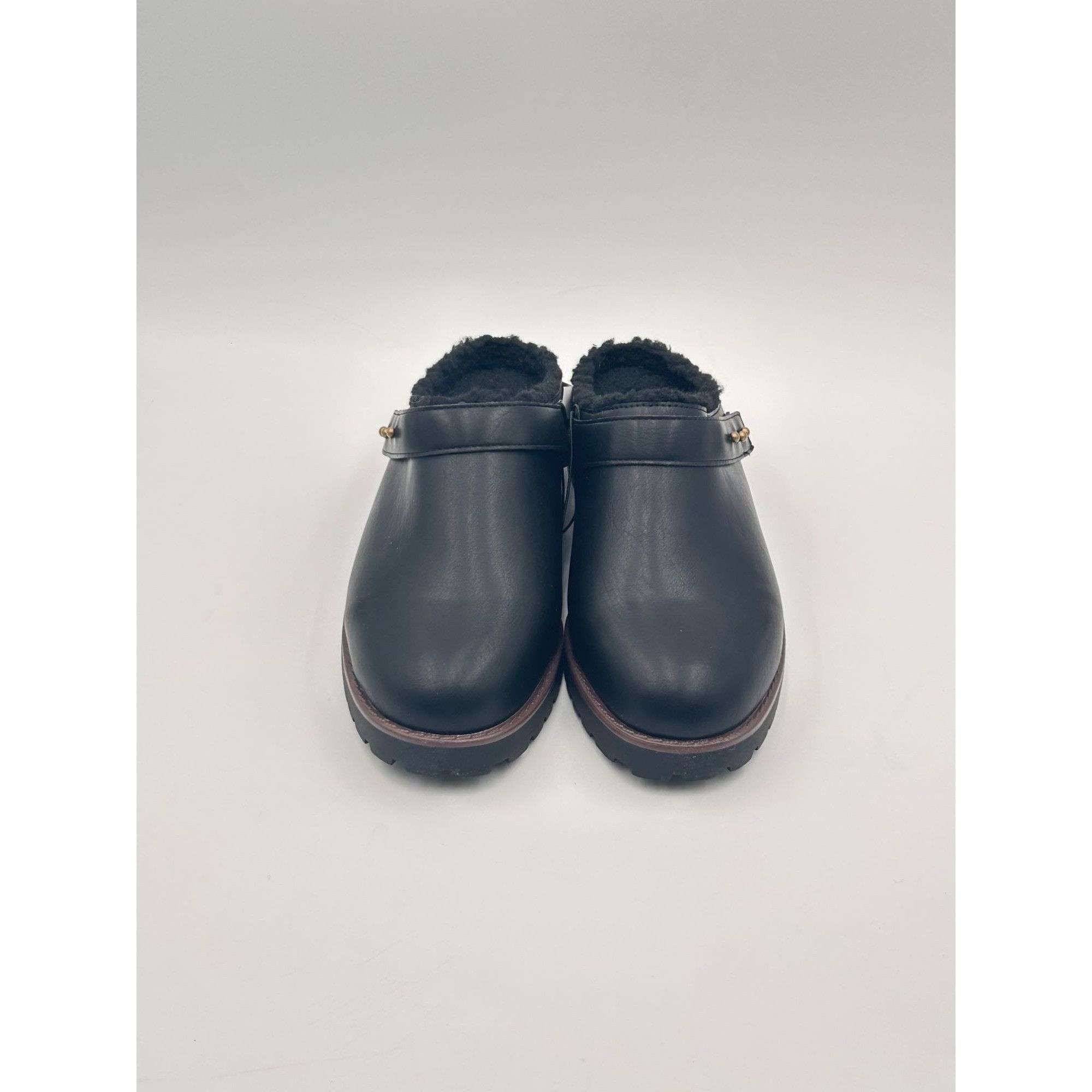 Other Kensie Wrylie Mule Clogs Women US 8.5 Black Faux Fur Lined S Size US 8.5 / IT 38.5 - 2 Thumbnail