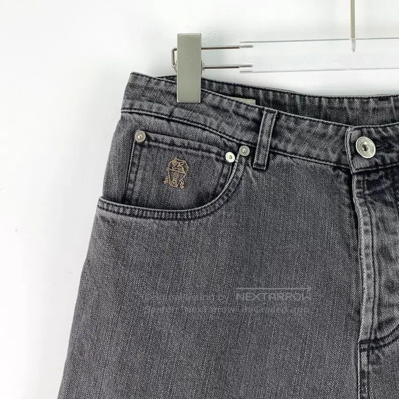 Brunello Cucinelli Brunello Cucinelli Black Gray Cotton Casual Denim Long Pan Size 30" / US 8 / IT 44 - 3 Thumbnail