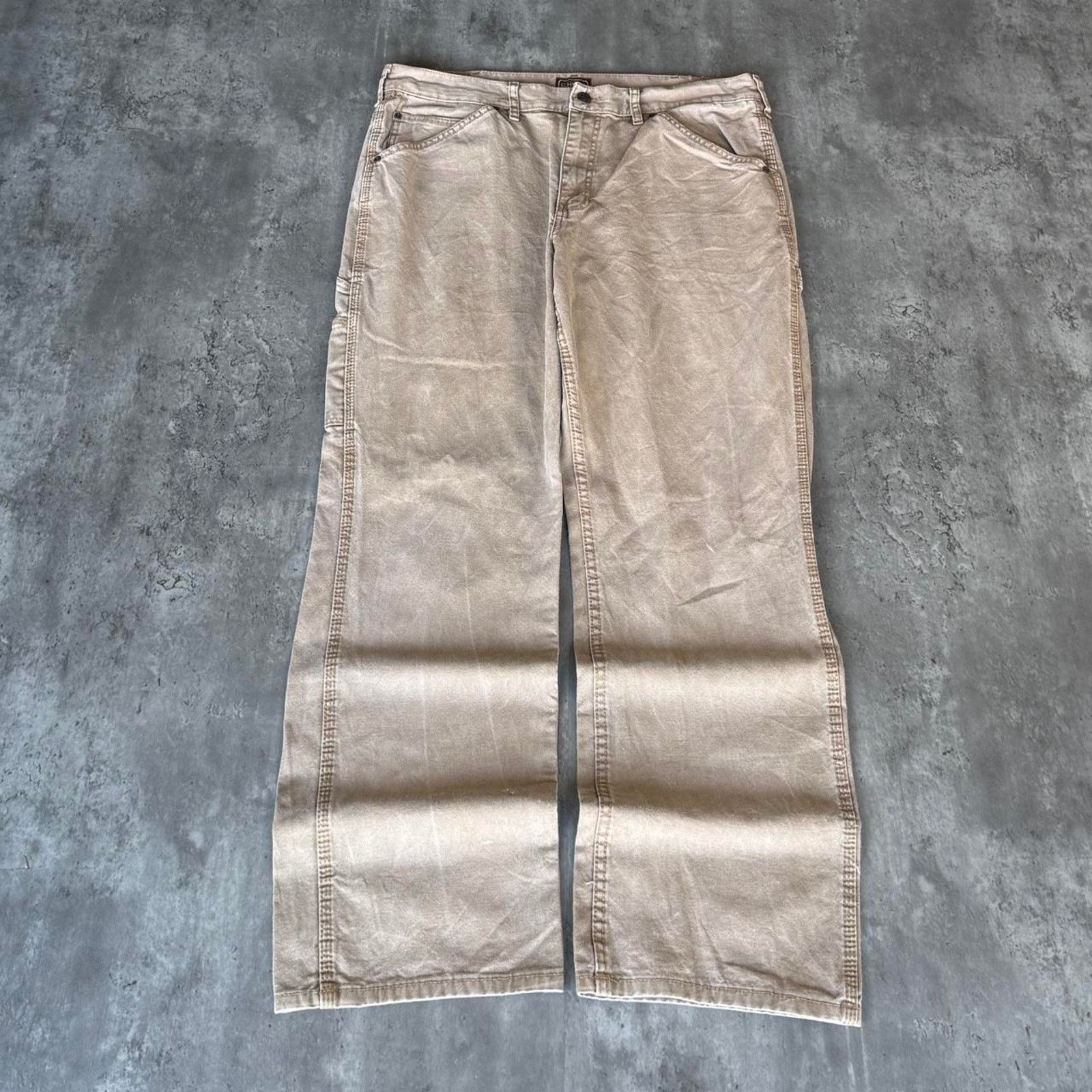 Carhartt × Vintage Vintage Carhartt Style Brown Baggy Wide Leg Carpenter Pants Size US 38 / EU 54 - 2 Thumbnail