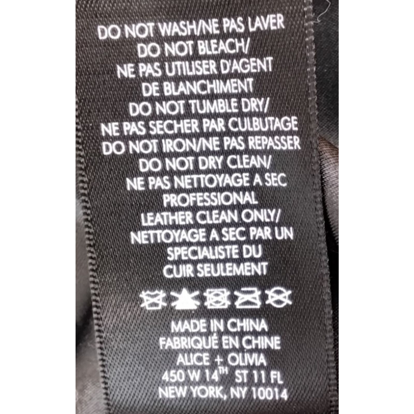 Alice + Olivia Alice & Olivia Leather Jacket Women's S Black/White Lamb Size S / US 4 / IT 40 - 16 Thumbnail