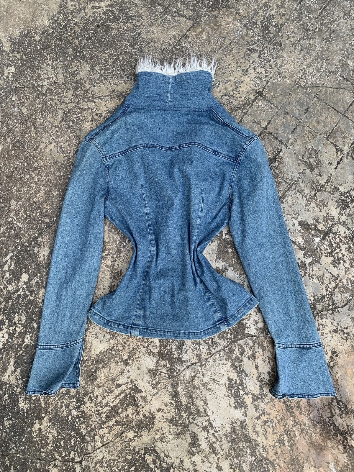 Japanese Brand × Seditionaries 2000s Miss Posh Jeans Fur Button Up Jacket Size S / US 4 / IT 40 - 2 Thumbnail