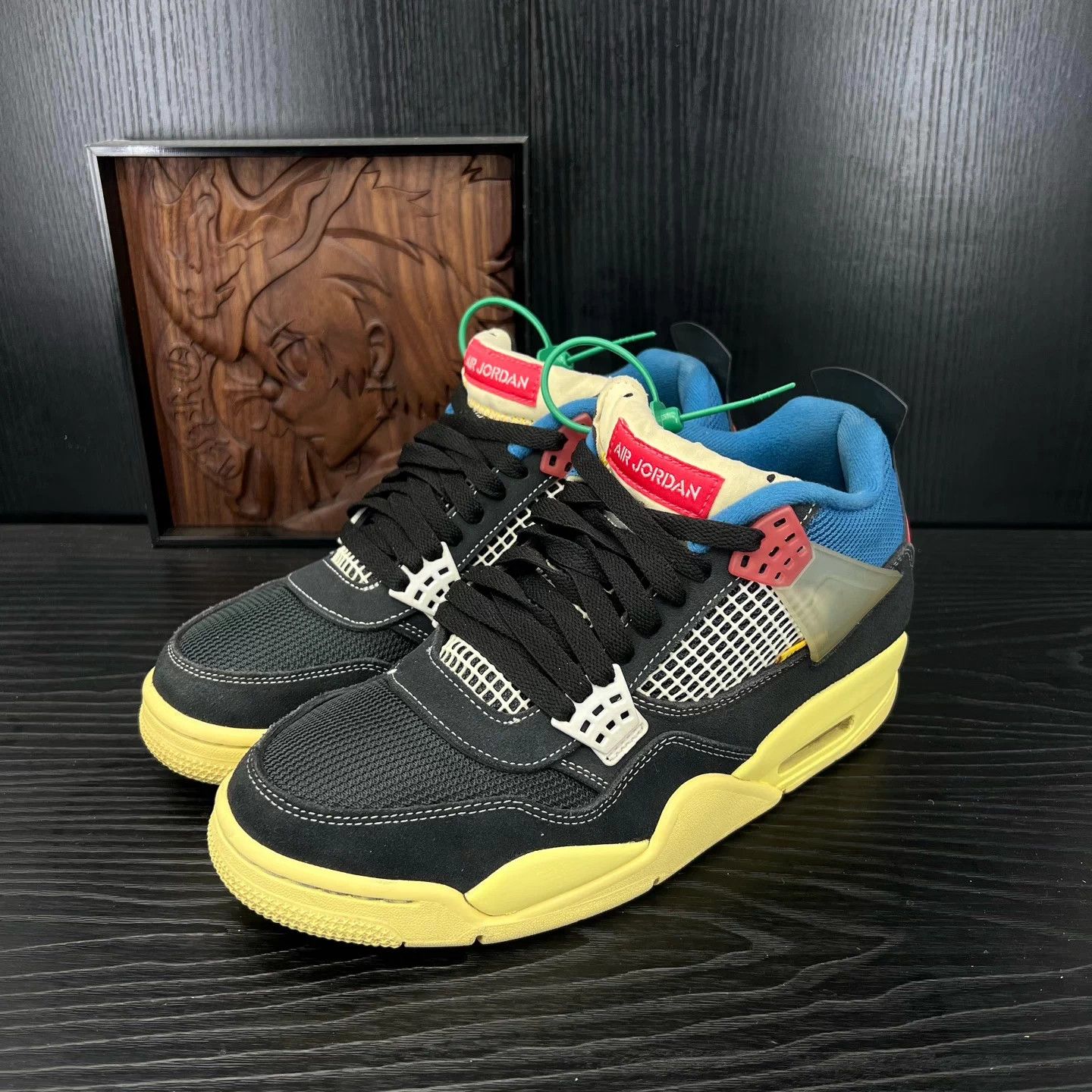 Nike Air Jordan 4 Union Black Blue 43 Mint充新 Size US 10 / EU 43 - 1 Thumbnail