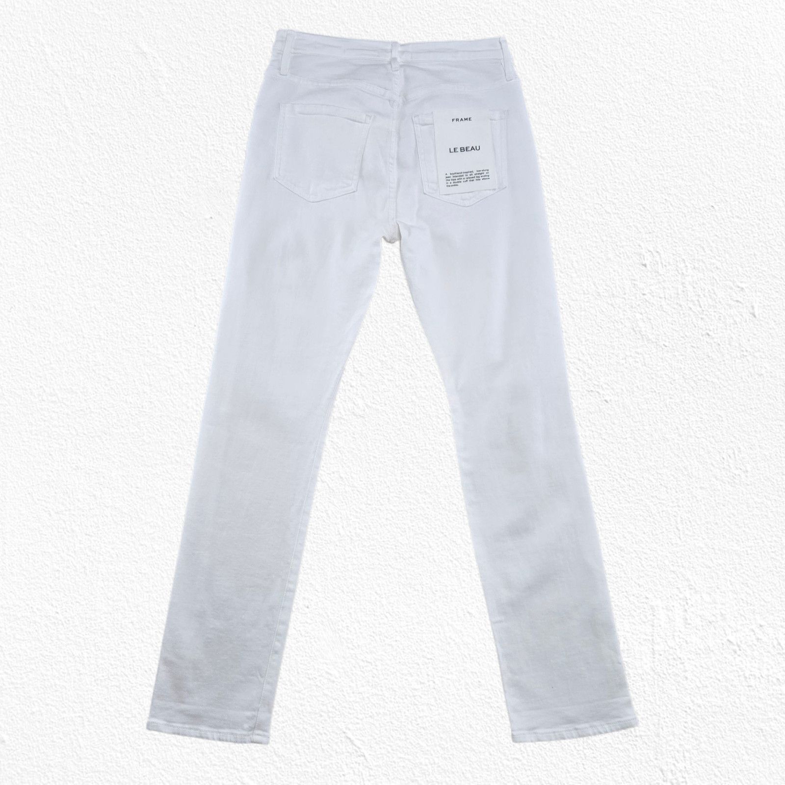 Frame FRAME Le Beau Boyfriend Jeans White Distressed Size 25 Size 25" / US 0 / IT 36 - 11 Thumbnail