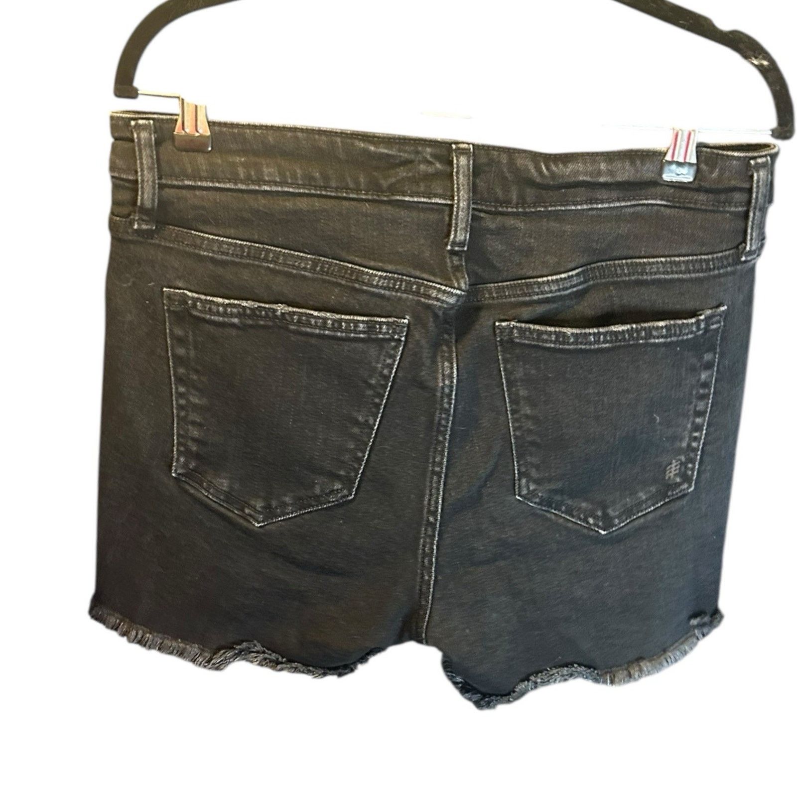 Silver Jeans Co. Silver Jeans Black Distressed Cut-Off Jean Shorts Size 29" - 4 Thumbnail