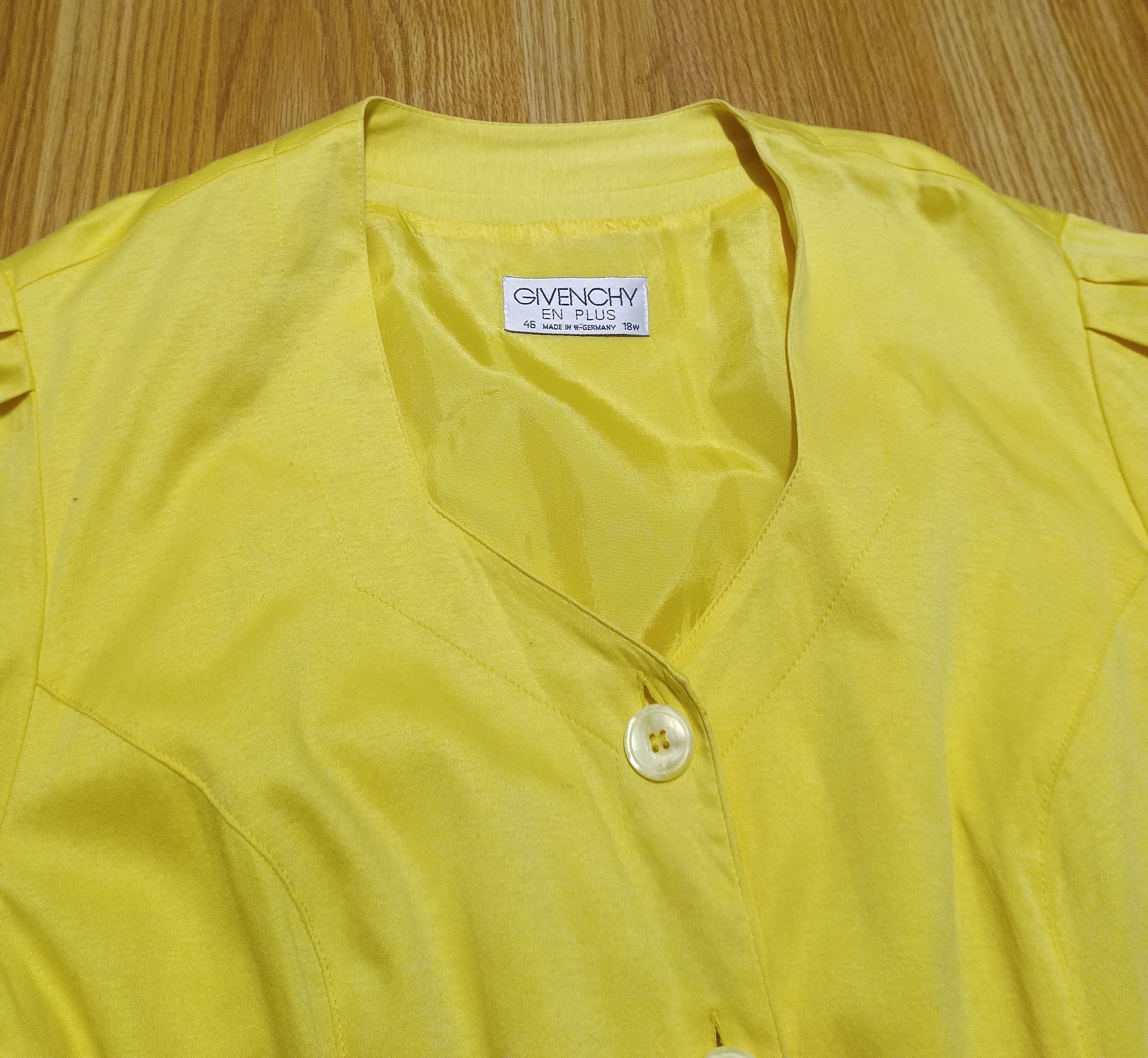 Givenchy × Vintage GIVENCHY En Plus 80’s Yellow Overall Dress Size EU 46/18W Size XL / US 12-14 / IT 48-50 - 9 Thumbnail