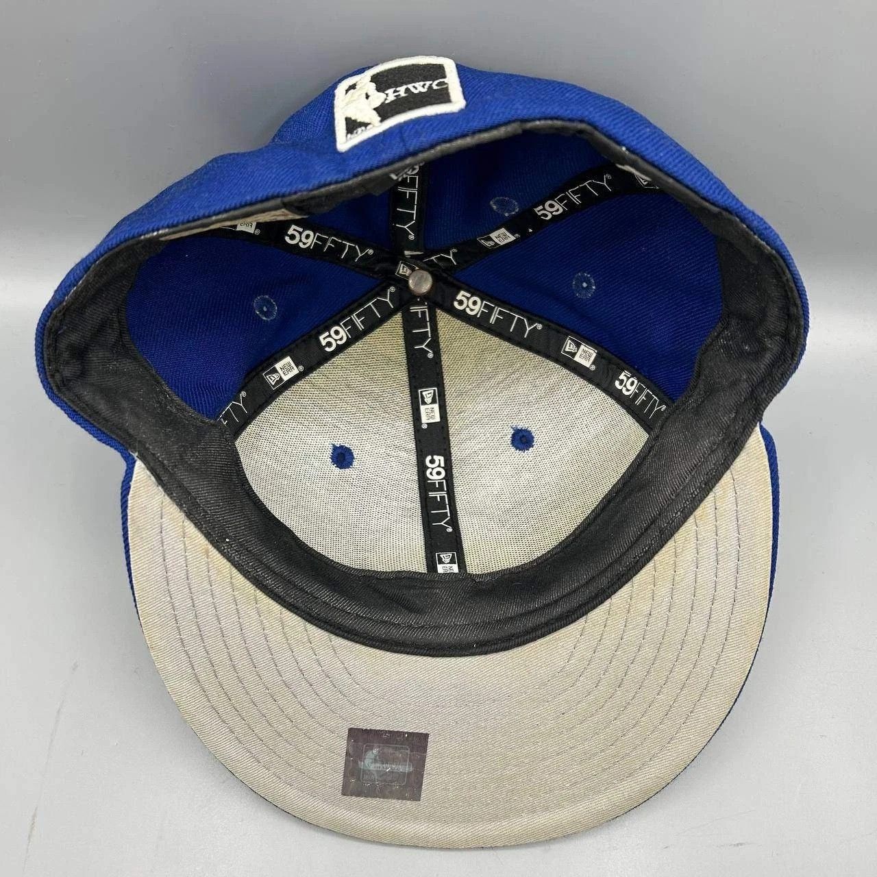 New Era Golden State Warriors GSW Hat Men 7 Blue NBA Fitted Cap Wool Size ONE SIZE - 2 Thumbnail