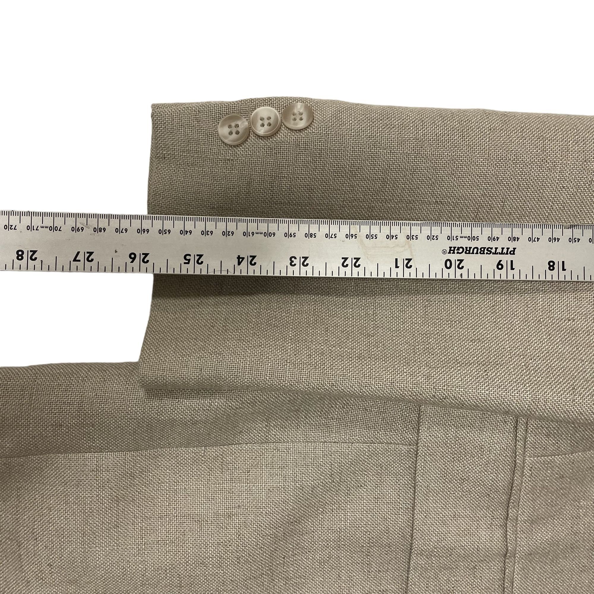 Haggar Vtg Haggar TROPICAL Khaki Sport Coat LINEN Jacket Size 44L - 9 Thumbnail
