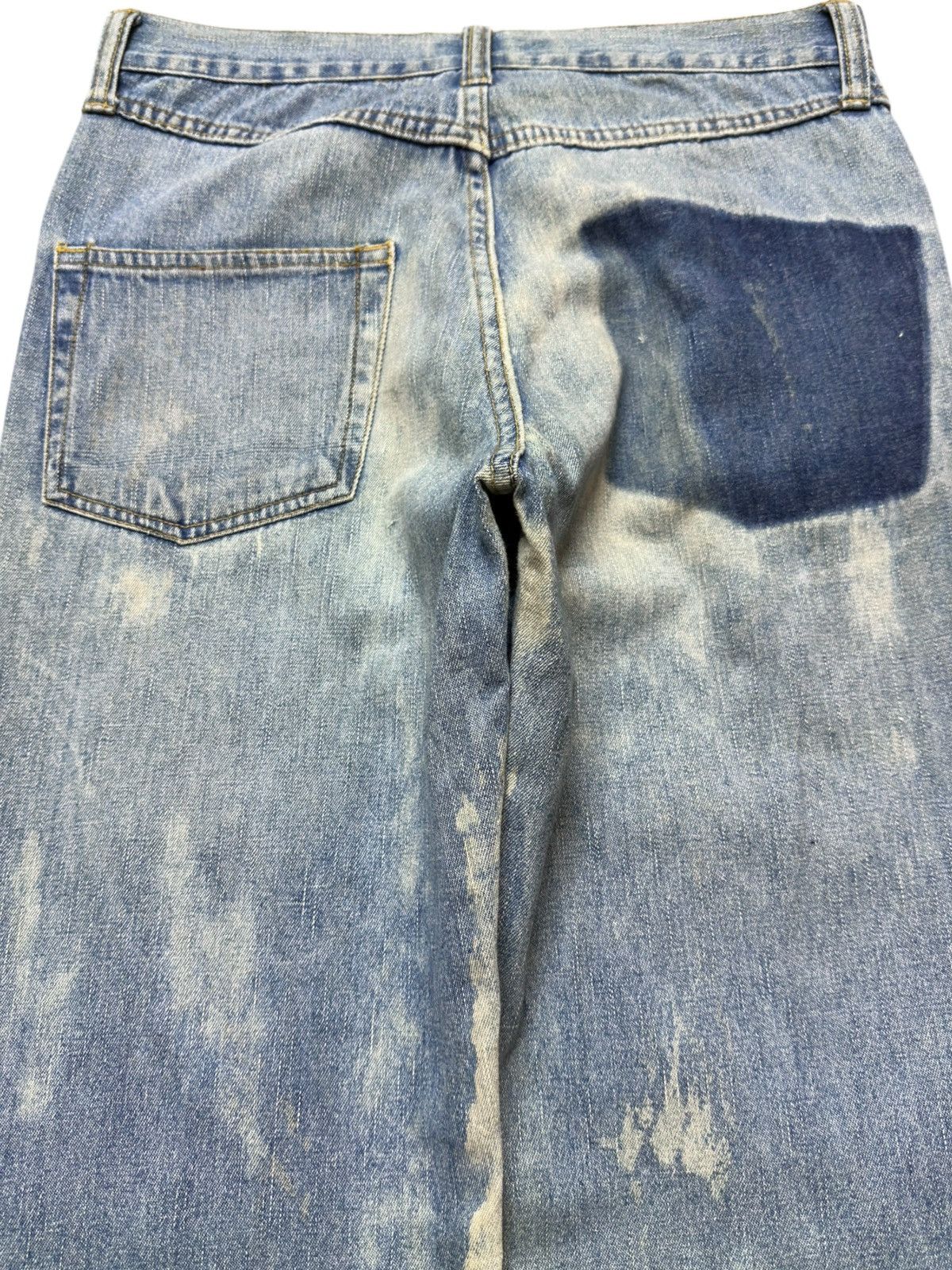 In The Attic Vintage In The Attic Mudwash Ripped Sashiko Style Denim Size US 29 - 5 Thumbnail