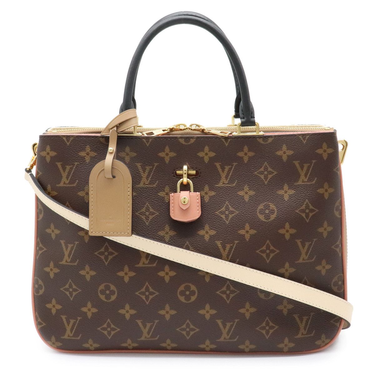 image of Louis Vuitton Monogram Millefeuille Sesame Peche in Brown, Women's