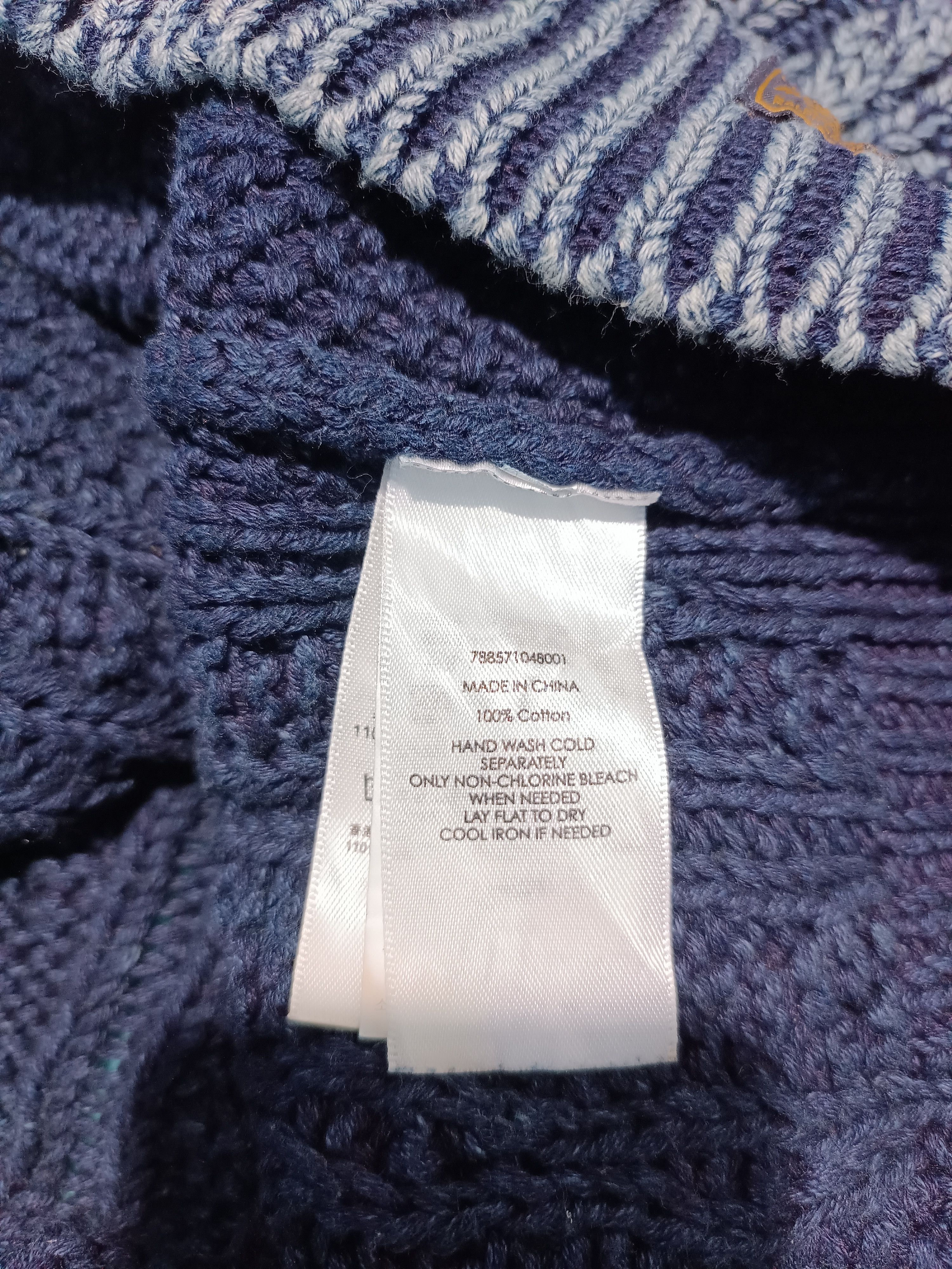 Denim & Supply Ralph Lauren Denim & Supply Ralph Lauren Indigo Dyed Cable Knit Sweater Size US M / EU 48-50 / 2 - 10 Thumbnail