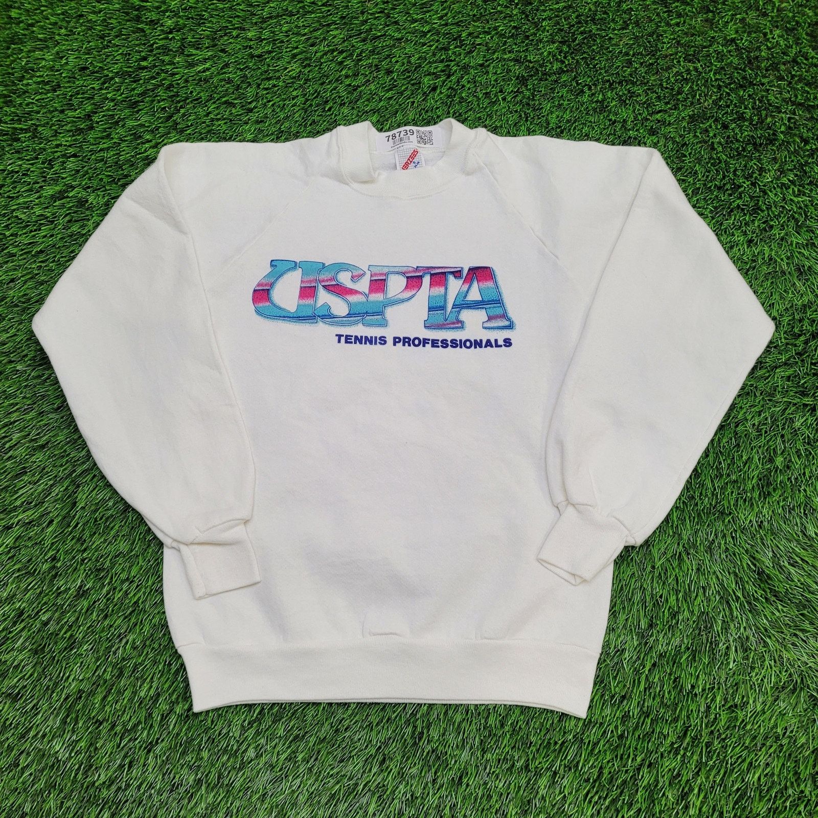 Jerzees VTG 80s USPTA Tennis Professionals Sweatshirt XS/S 17x23 USA Size US XS / EU 42 / 0 - 1 Thumbnail