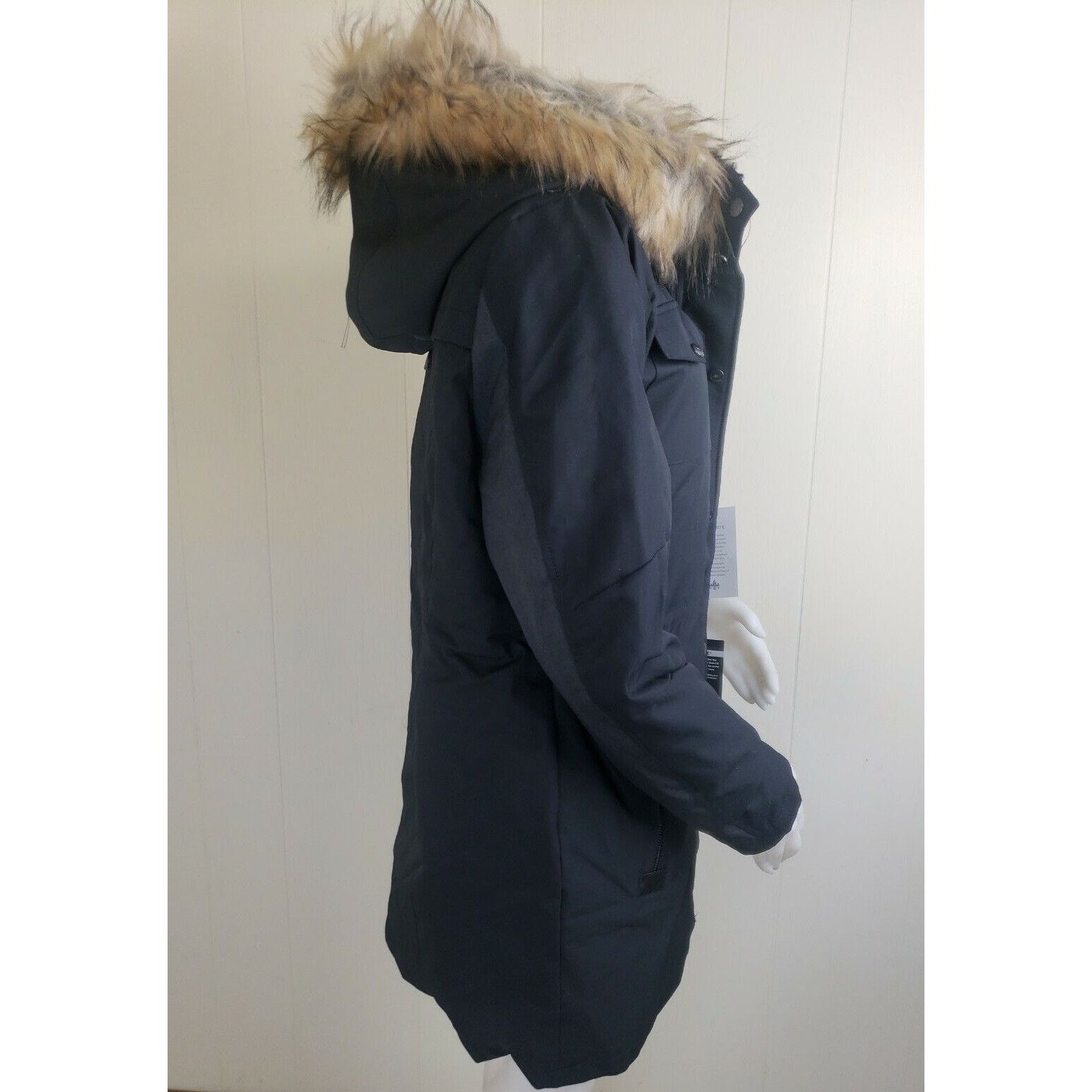 Rainforest Rainforest Eco Down Hooded Coat Womens Sz L Black Faux Fur T Size L / US 10 / IT 46 - 4 Thumbnail