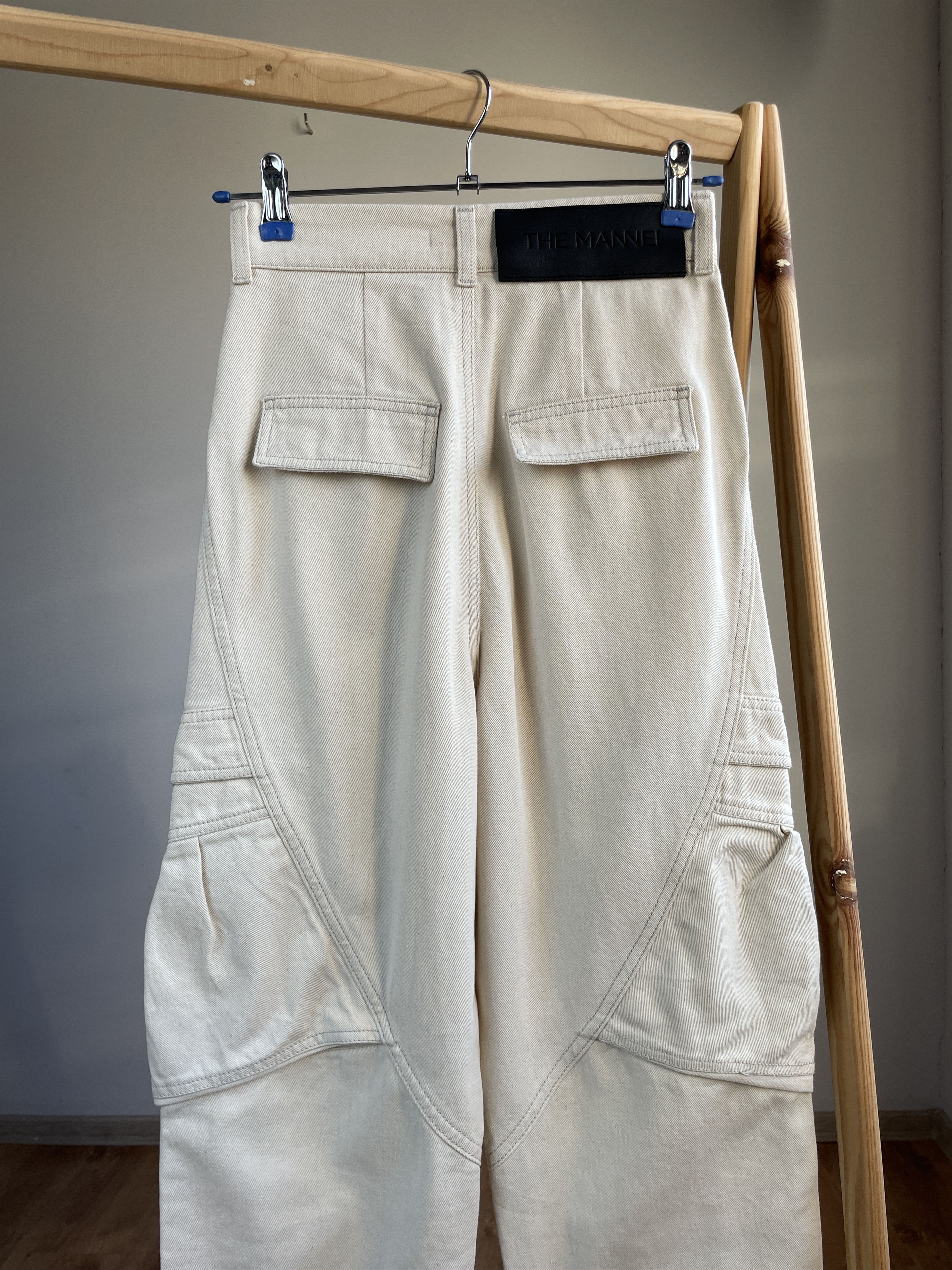 Other The Mannei Plana Ivory Womens Cargo Jeans Size US4/UK6/IT38 Size 27" / US 4 / IT 40 - 4 Thumbnail