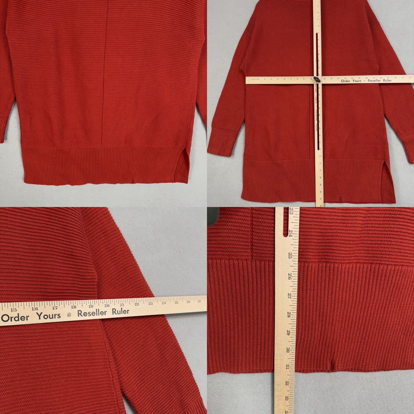 Talbots Talbots Sweater Tunic Womens 1X Red Ribbed Cozy Plus Soft Casual Knit Mock Neck Long Sleeve Size XL / US 12-14 / IT 48-50 - 8 Thumbnail