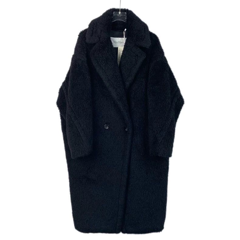 Max Mara Max Mara Tedgirl Collection Black Teddy Alpaca Double Brea Size S / US 4 / IT 40 - 1 Thumbnail