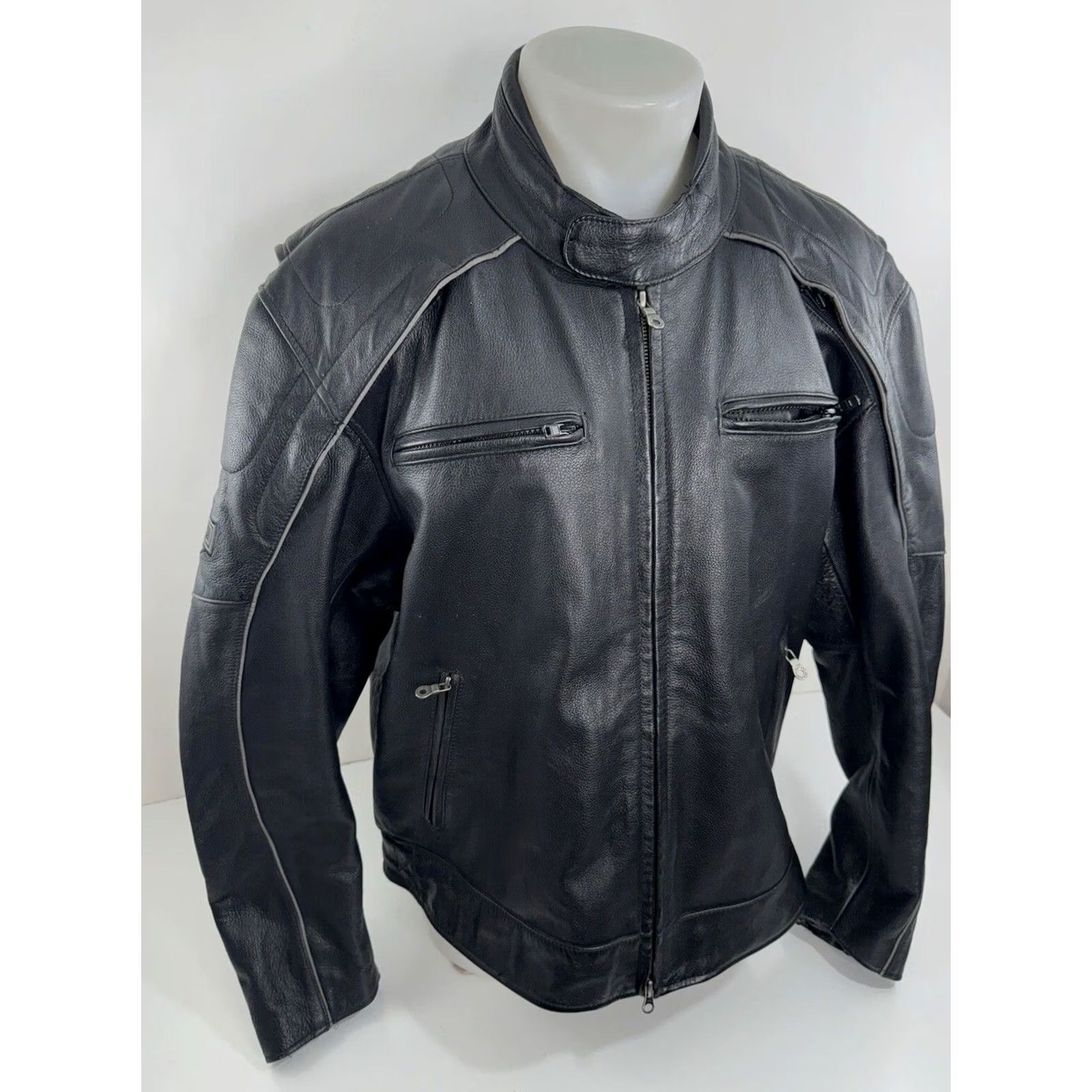 Harley Davidson Harley-Davidson Heavy Leather - Willie G Skull Mens 2XL Jacket_Biker_Motorcycle Black Leather Jacket Mens 2XL Harley-Davidson Willie G. Size US XXL / EU 58 / 5 - 3 Thumbnail