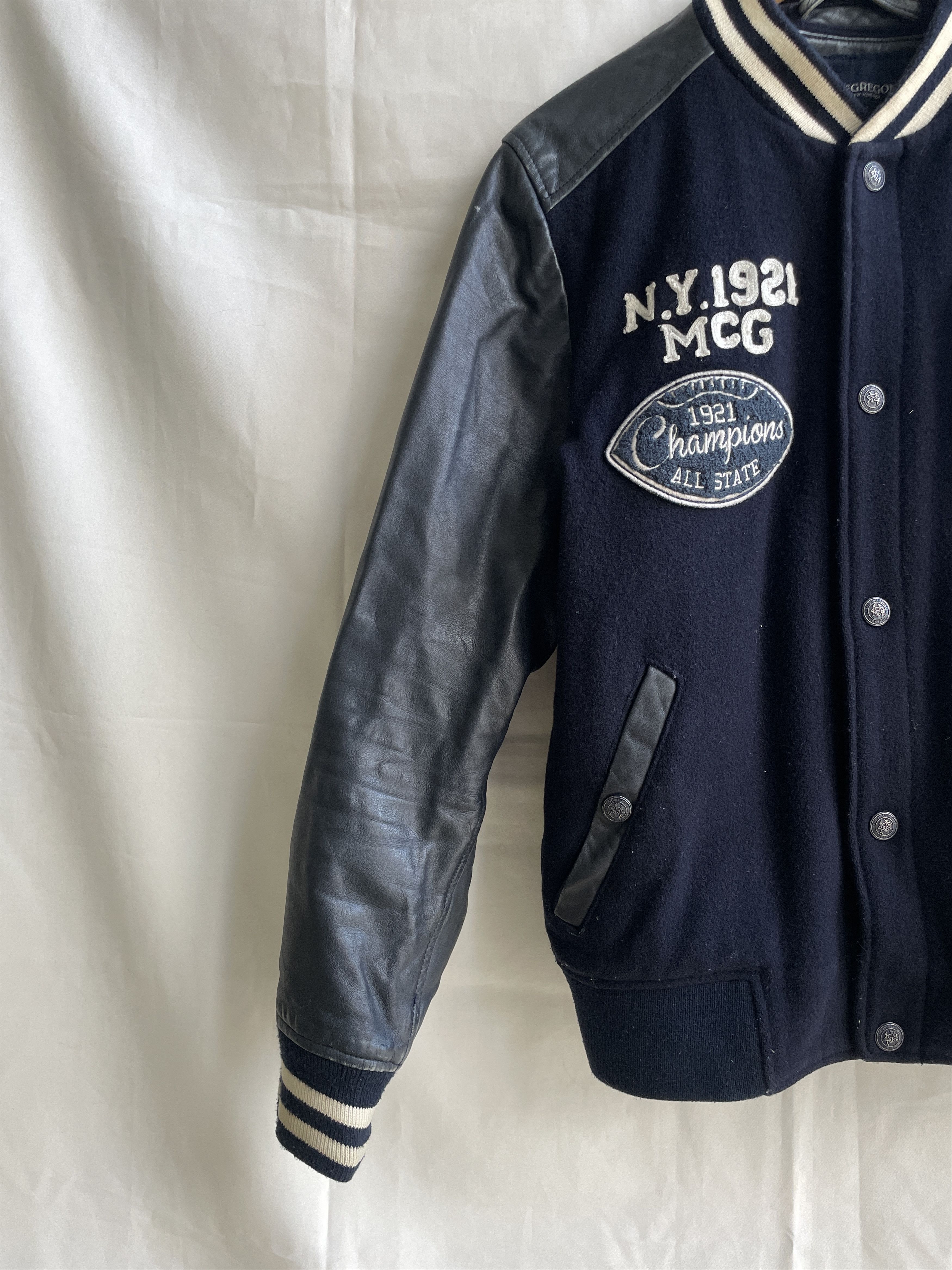 McGregor McGregor Trainer Beamen Wool Leather Varsity Bomber Jacket Size US M / EU 48-50 / 2 - 5 Thumbnail