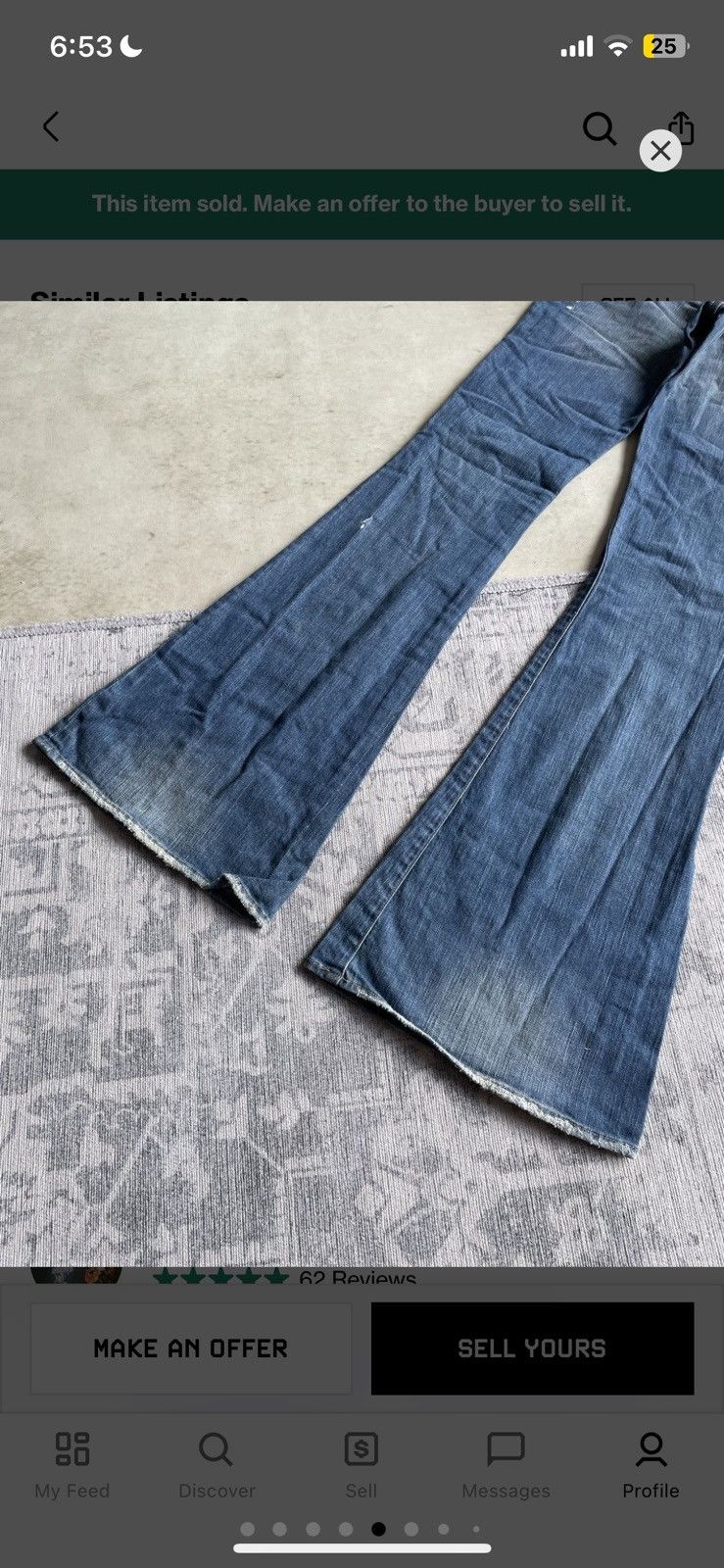 Other Flared Hysteric Glamour LGB If Six Was Nine Denim Jeans y2k Size US 30 / EU 46 - 5 Thumbnail