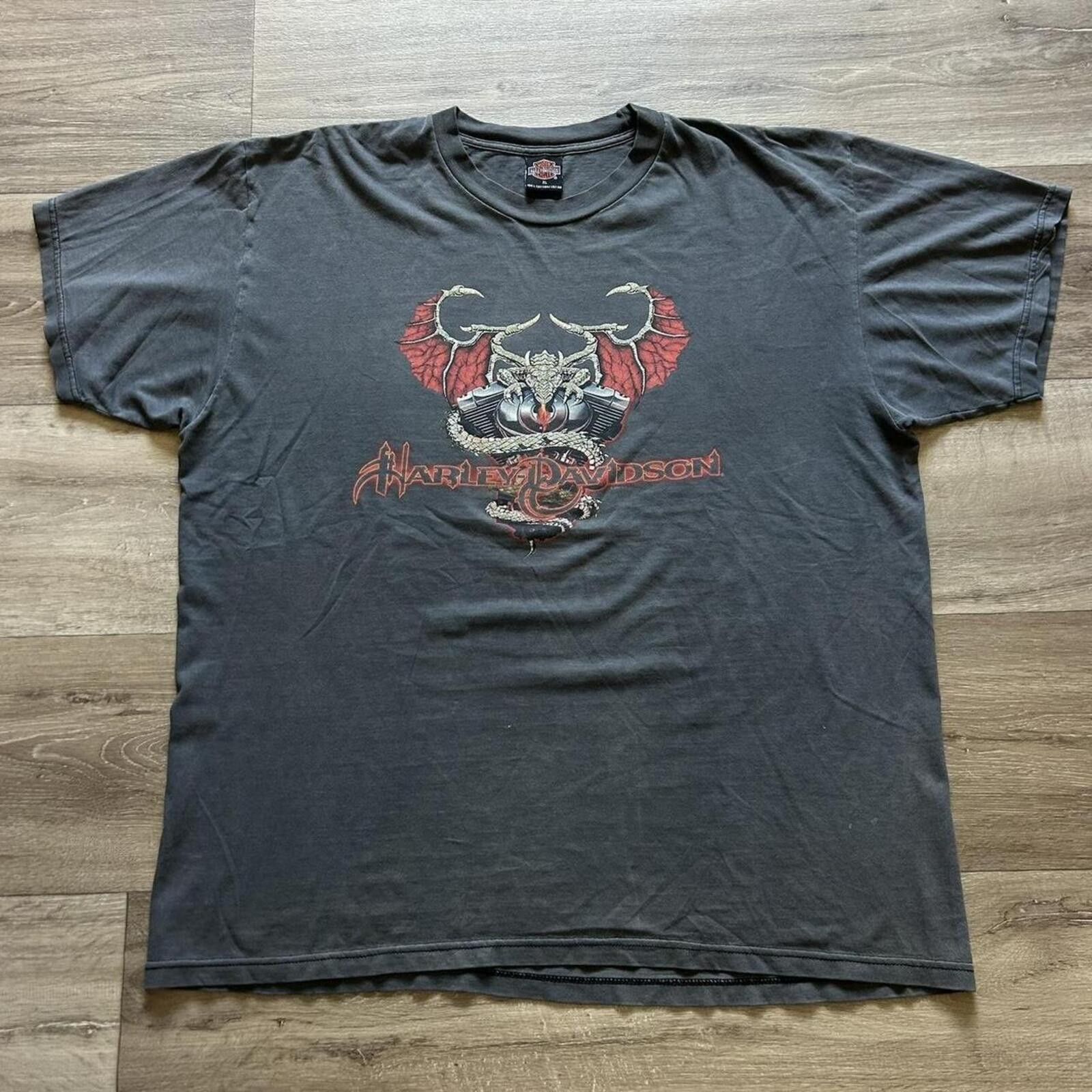 Harley Davidson Vintage Harley Davidson Dragon Graphic t shirt grail size XL Size US XL / EU 56 / 4 - 2 Thumbnail