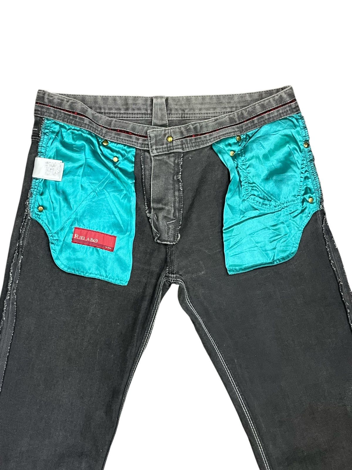 Nicole Club Nicole Japan Charcoal Gray Flare Stretch Denim Harajuku Punk Size US 31 - 12 Thumbnail