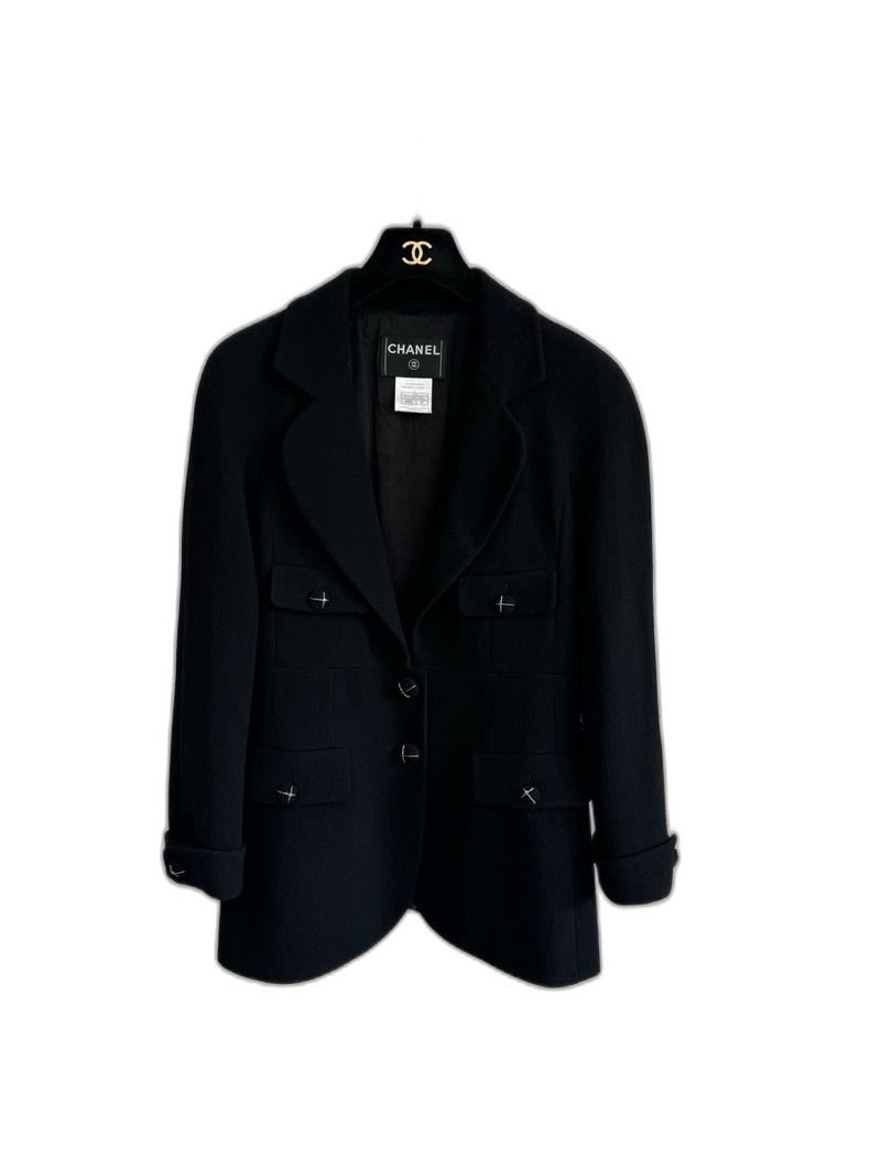 Chanel Chanel Jacket Size 40 in Black Size L / US 10 / IT 46 - 1 Thumbnail