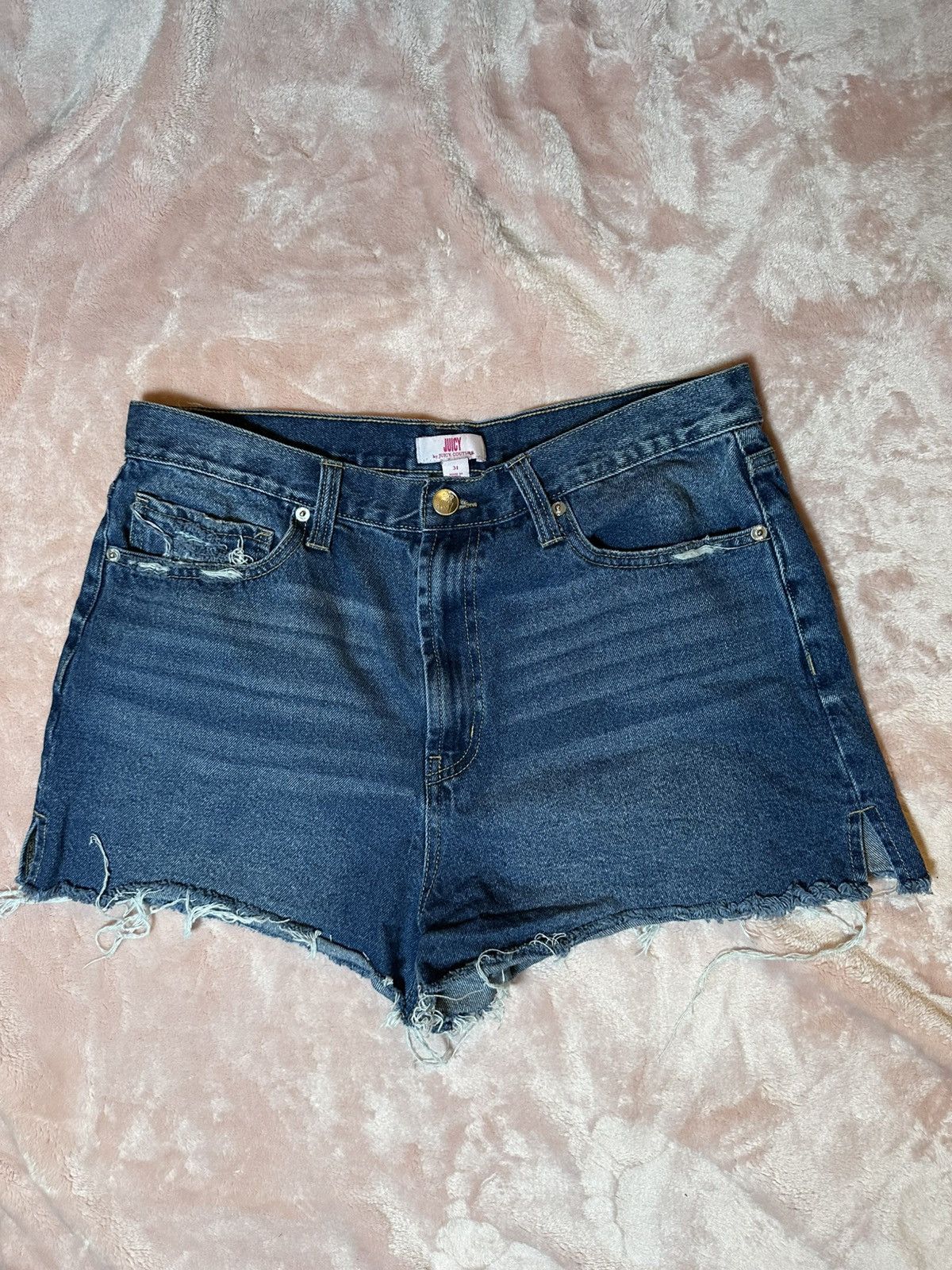 Juicy Couture Juicy Couture Designer Denim Women’s Jean Shorts Size 31" - 1 Thumbnail