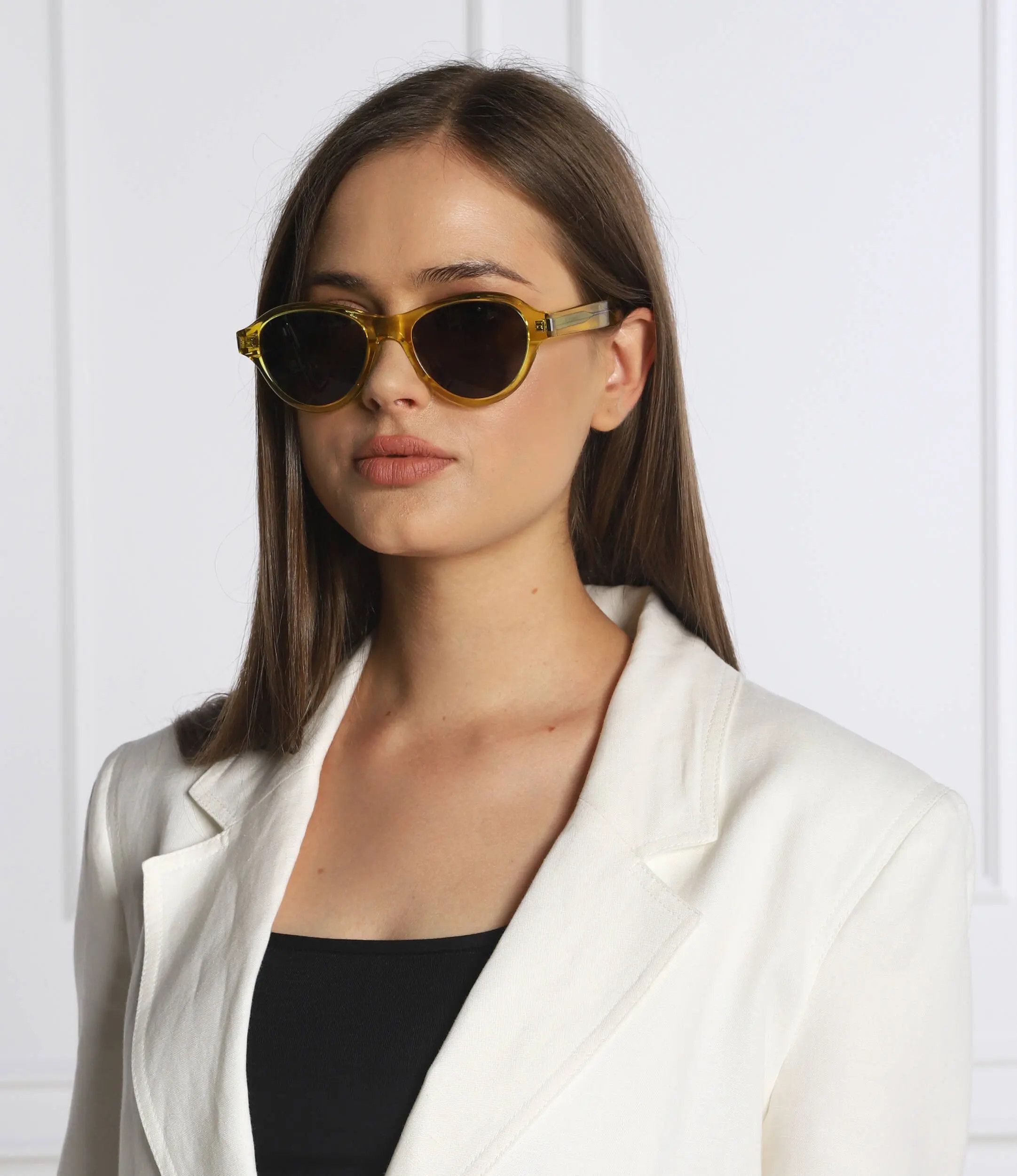 Saint Laurent Paris o1bcso1str0426 Size:OS/Unisex Sunglasses in Yellow Size ONE SIZE - 2 Thumbnail