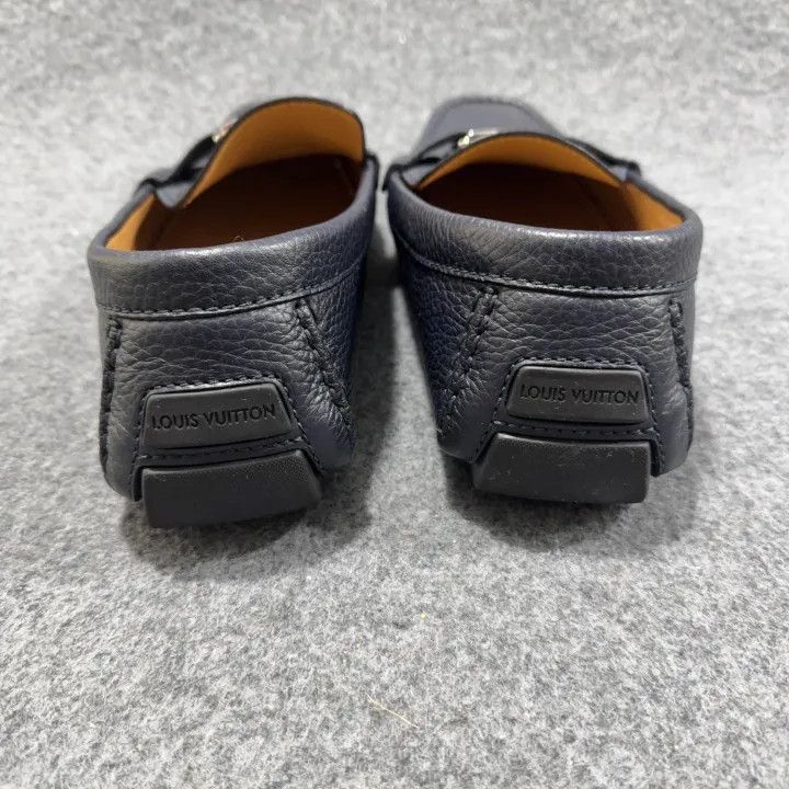 Louis Vuitton Louis Vuitton Monte Carlo Navy Leather Loafers -2508 Size US 11 / EU 44 - 2 Thumbnail