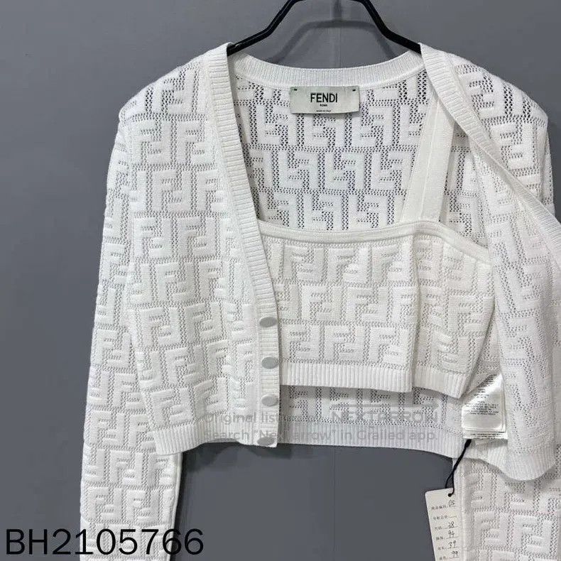 Fendi Fendi Embroidered floral open-front cardigan, skirt, and v Size XS / US 0-2 / IT 36-38 - 4 Thumbnail