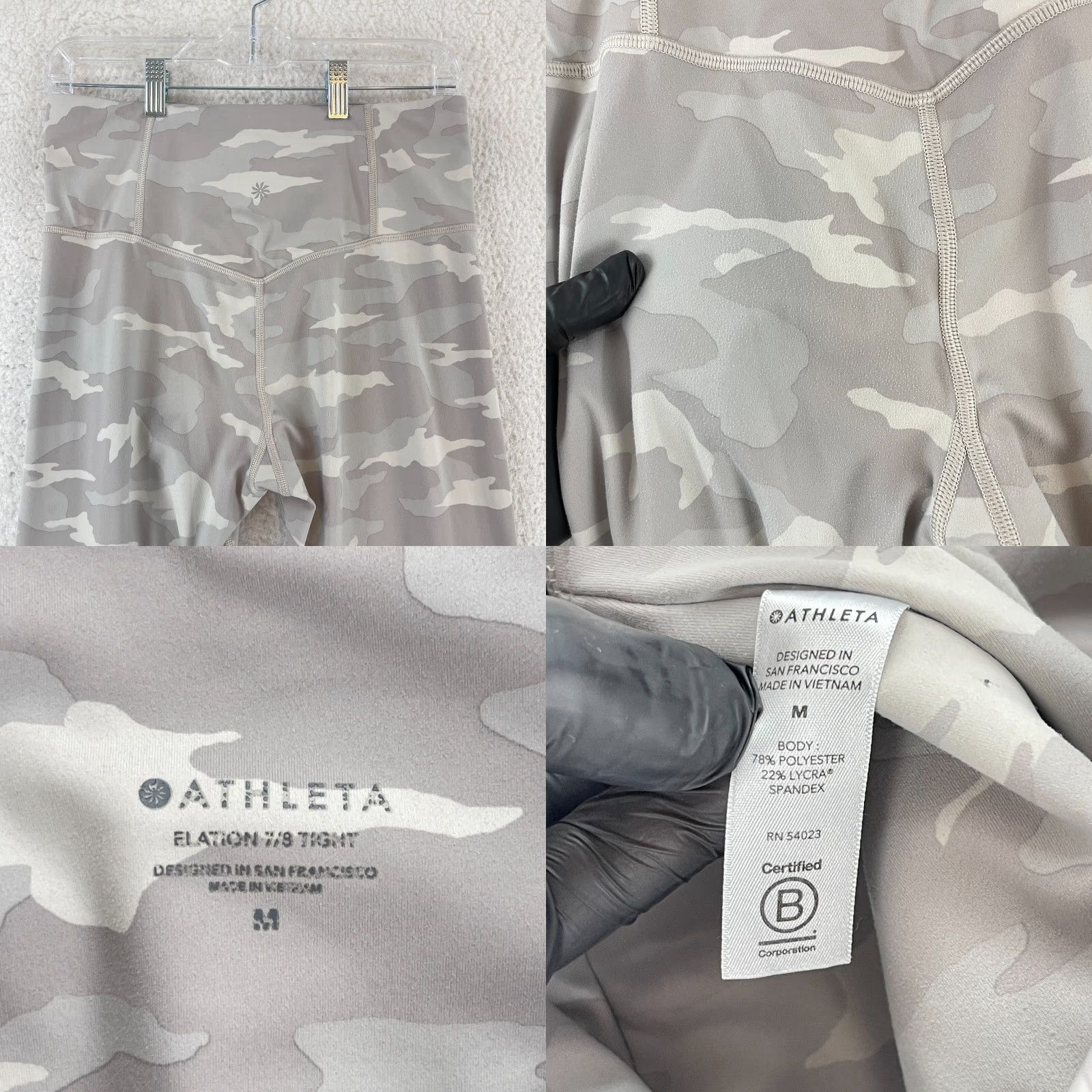 Athleta Athleta Elation 7/8 Tight Leggings Womens Medium Gray Camouflage Pull On Stretch Yoga Size 28" / US 6 / IT 42 - 9 Thumbnail