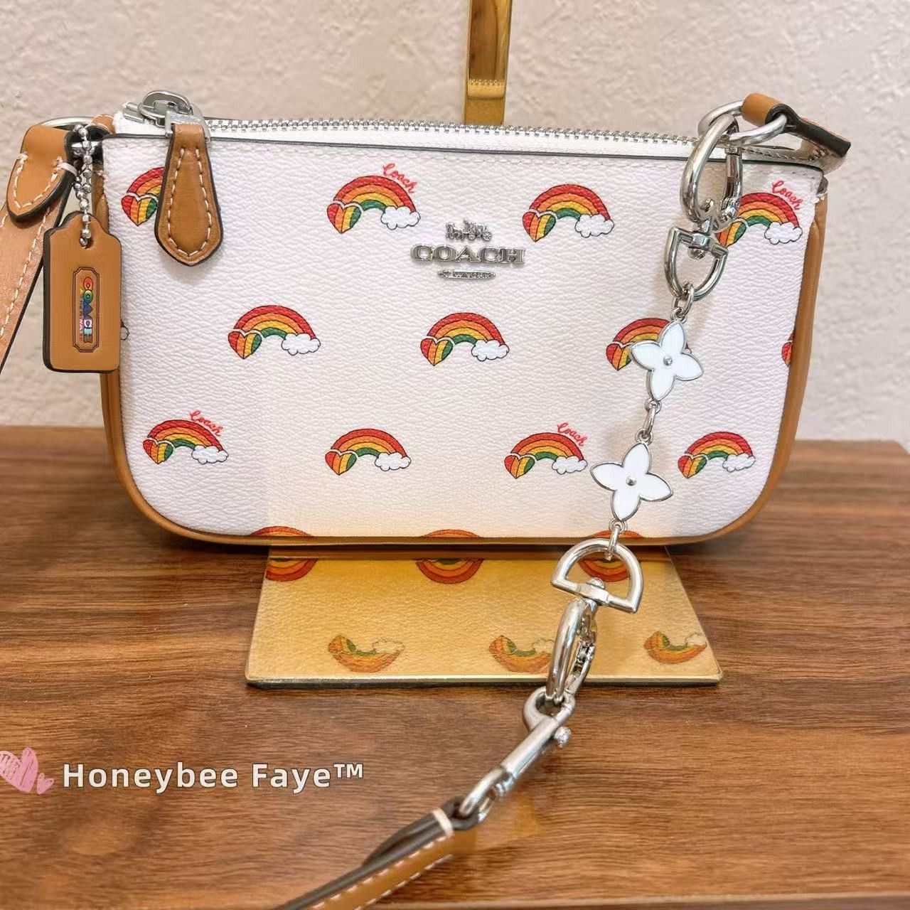 Coach NWT Coach Nolita 19 With Rainbow Print CJ657 Size ONE SIZE - 5 Thumbnail