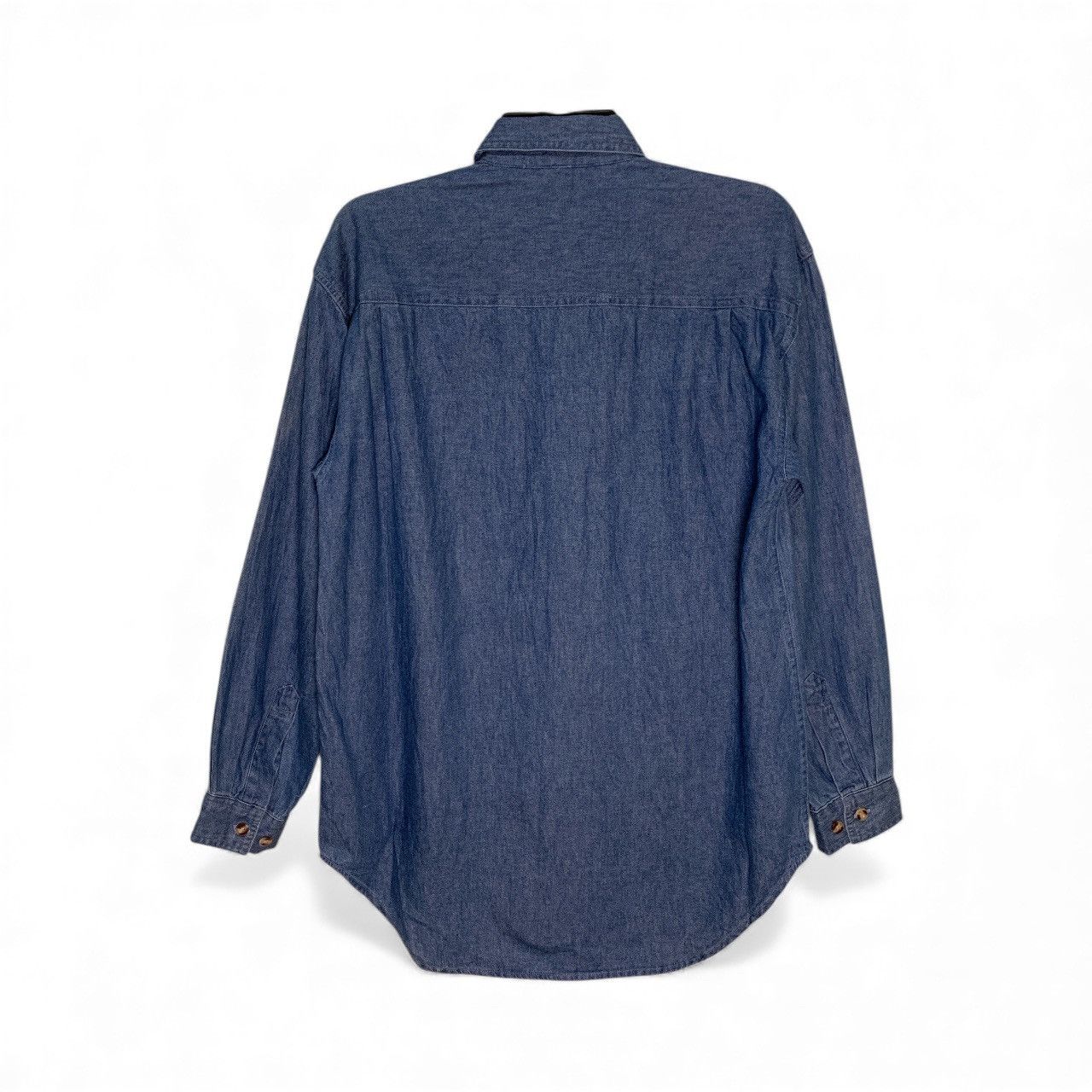 Japanese Brand Rare Design F.R.E.S.C.O Soft Denim Button Up Shirts Size US M / EU 48-50 / 2 - 2 Thumbnail