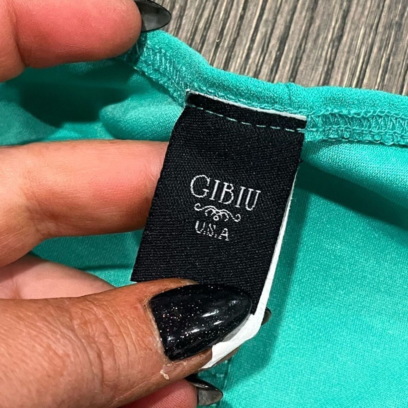 Vintage Gibiu Dress Mini Puff Sleeve Fitted Bodycon Teal Sz S Size S / US 4 / IT 40 - 3 Thumbnail