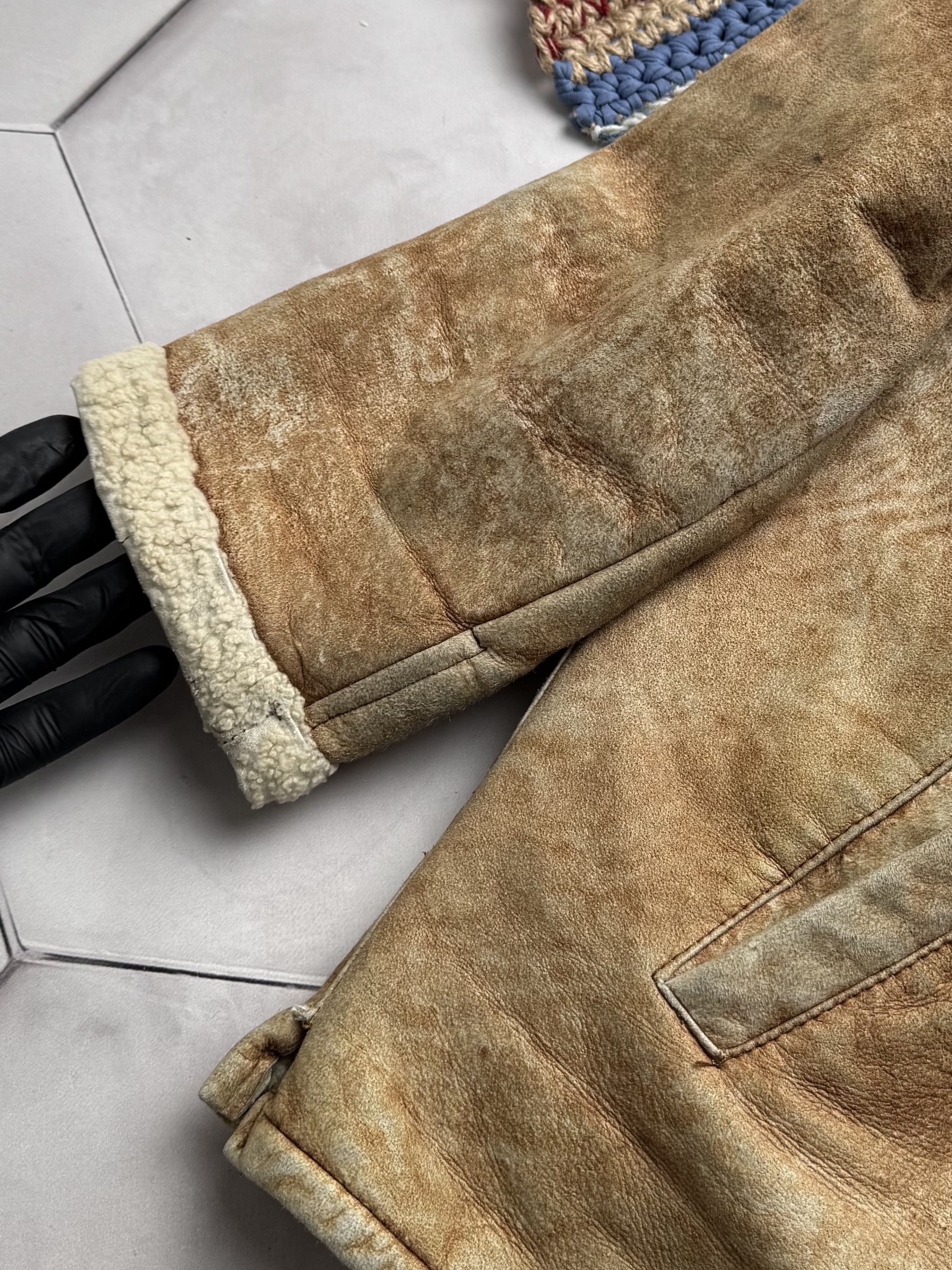 Japanese Brand Vintage Real Sheepskin Faded Jacket (E4) Size US M / EU 48-50 / 2 - 5 Thumbnail