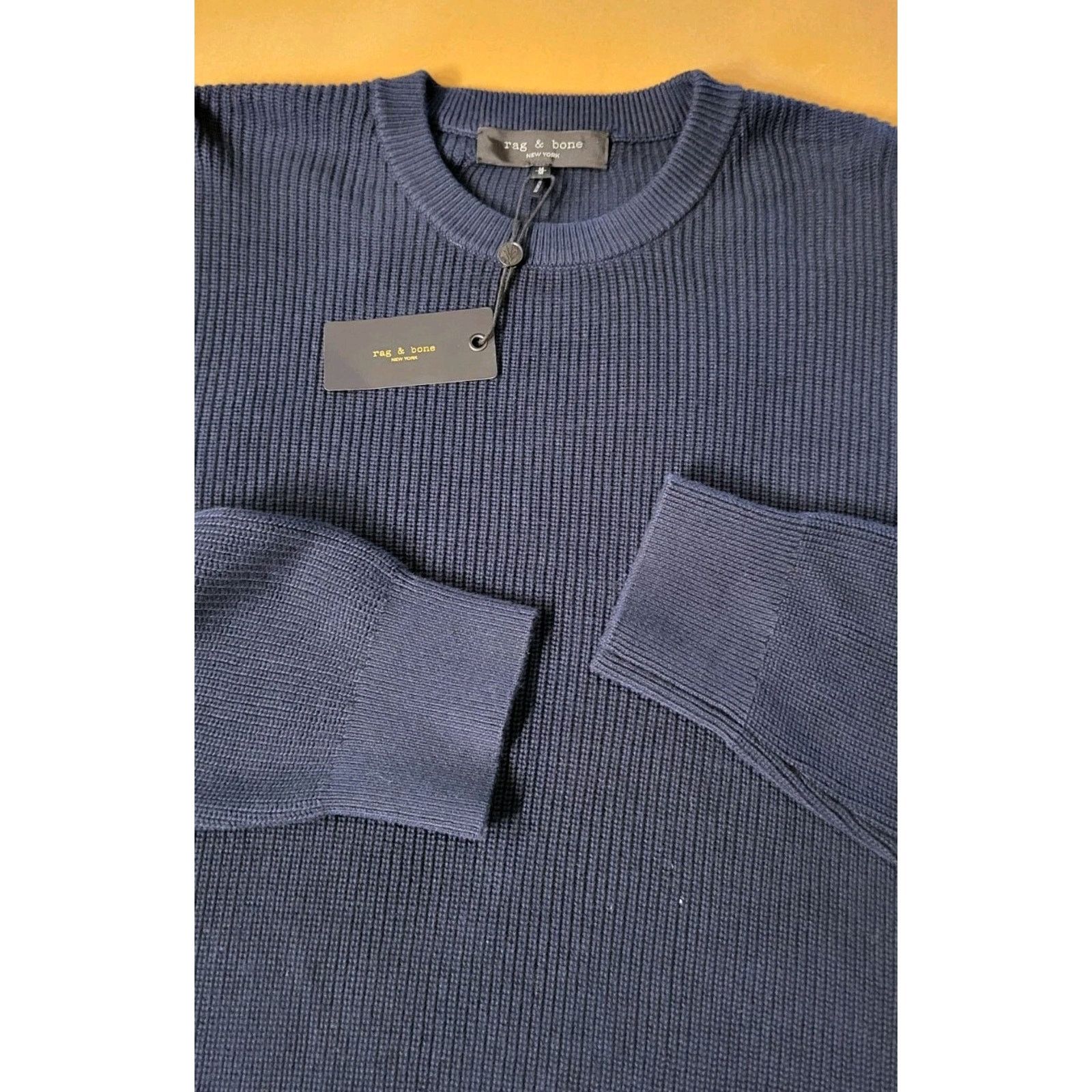 Rag & Bone Rag & Bone M Men’s Navy Curtis Cotton Crew Neck Sweater $278 Size US M / EU 48-50 / 2 - 7 Thumbnail