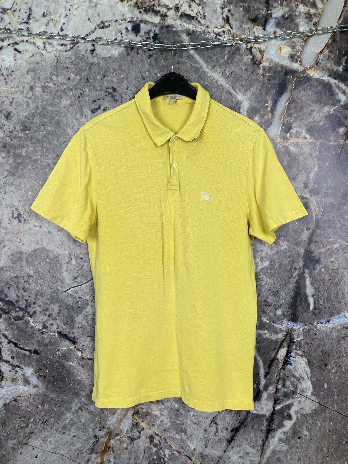 Men s Burberry Brit Polo Shirt Luxury Streetwear Size Large