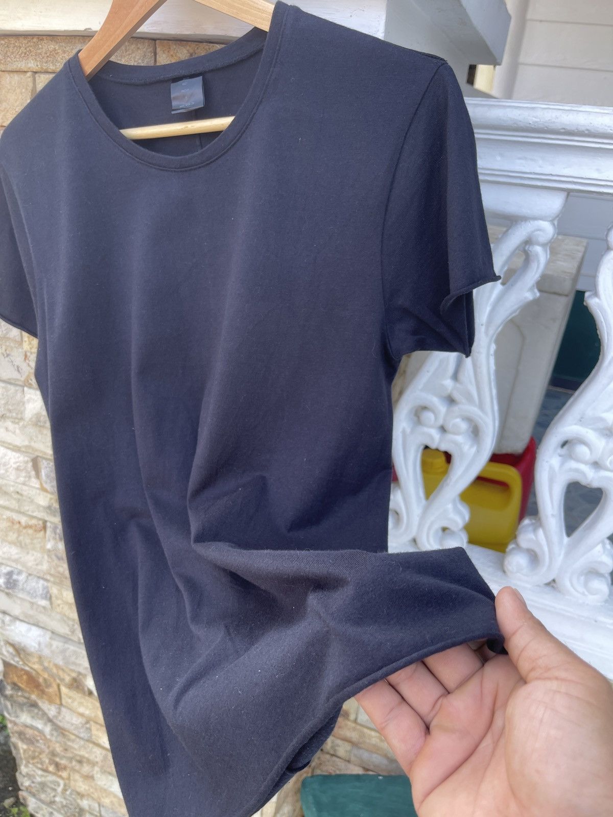 wjk Last Drop🔥WJK Japanese Avant Garde Cut Edge Basic Plain Tee Size US M / EU 48-50 / 2 - 10 Thumbnail