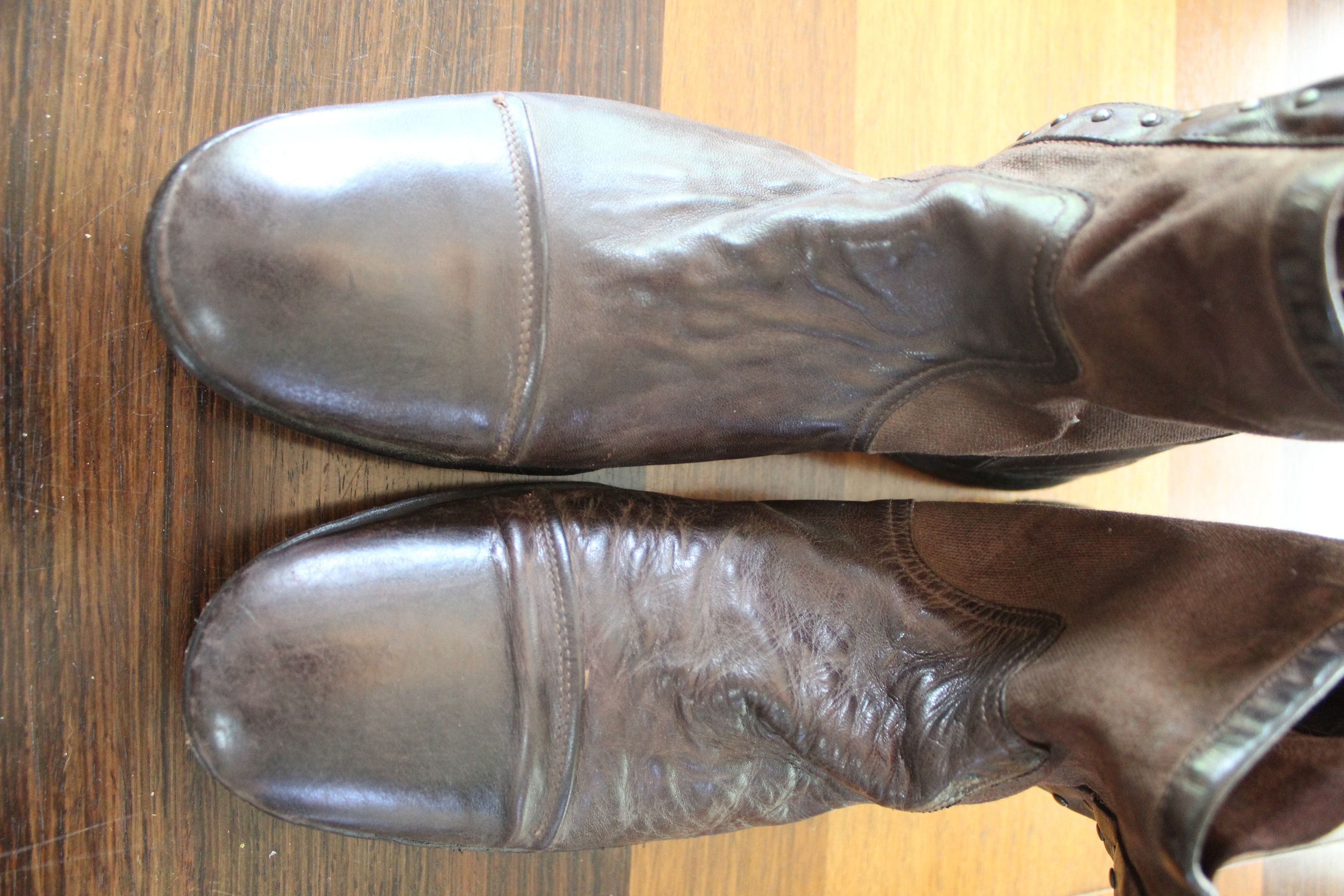 John Varvatos Washed Italian Calfskin, 4 Pin Boot, Positive Fit Boot Size US 11 / EU 44 - 4 Thumbnail