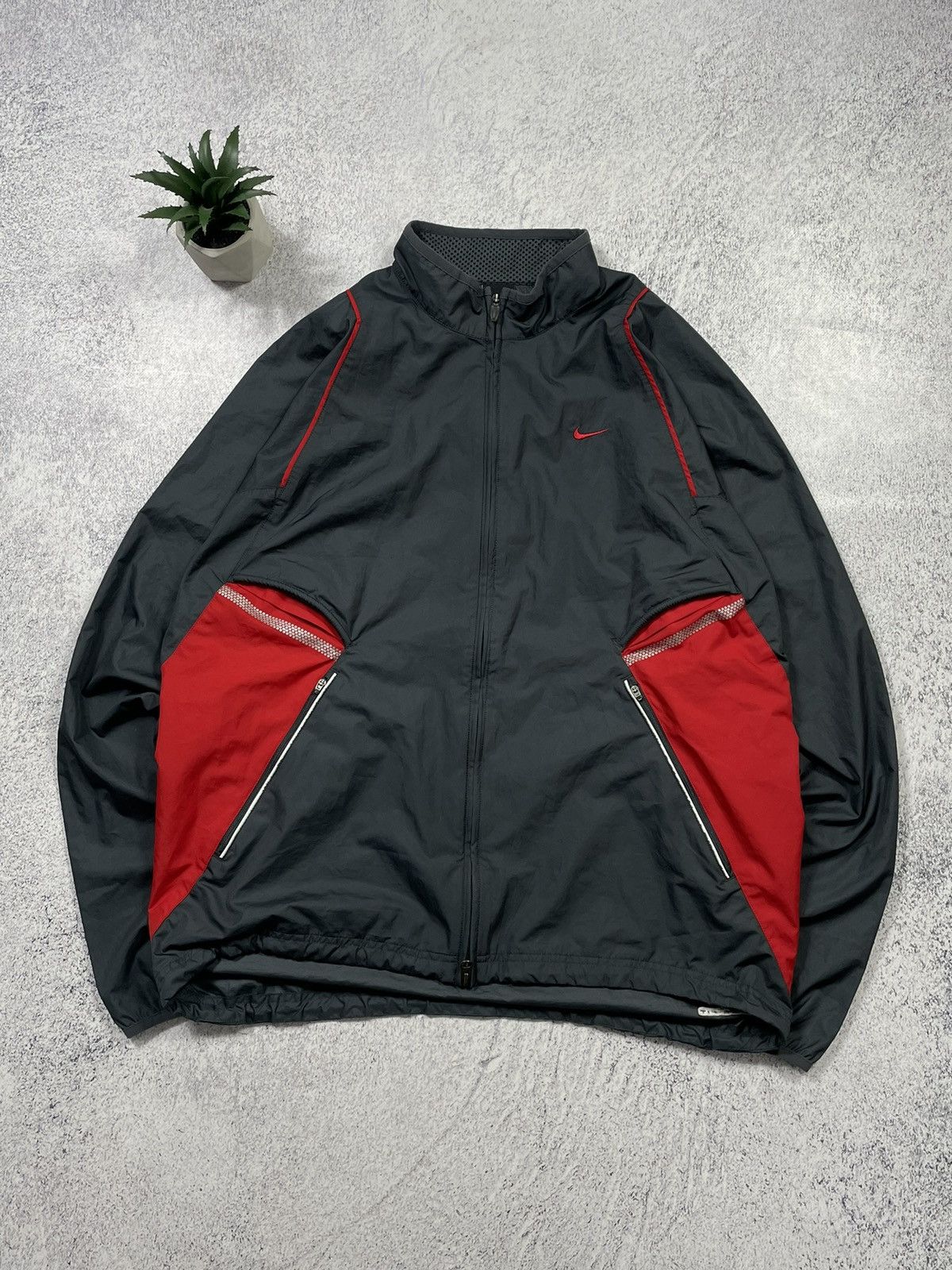 Nike × Vintage Vintage Nike Nylon Drill Y2K Training Jacket Size US XL / EU 56 / 4 - 1 Thumbnail