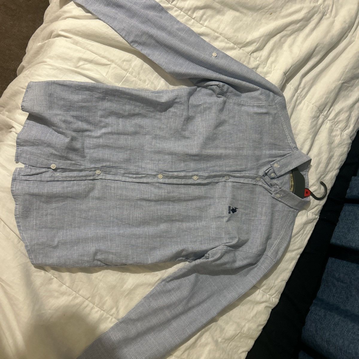 U.S. Polo Assn. Long sleeve striped blue button up US POLO ASSN shirt Size US L / EU 52-54 / 3 - 1 Thumbnail