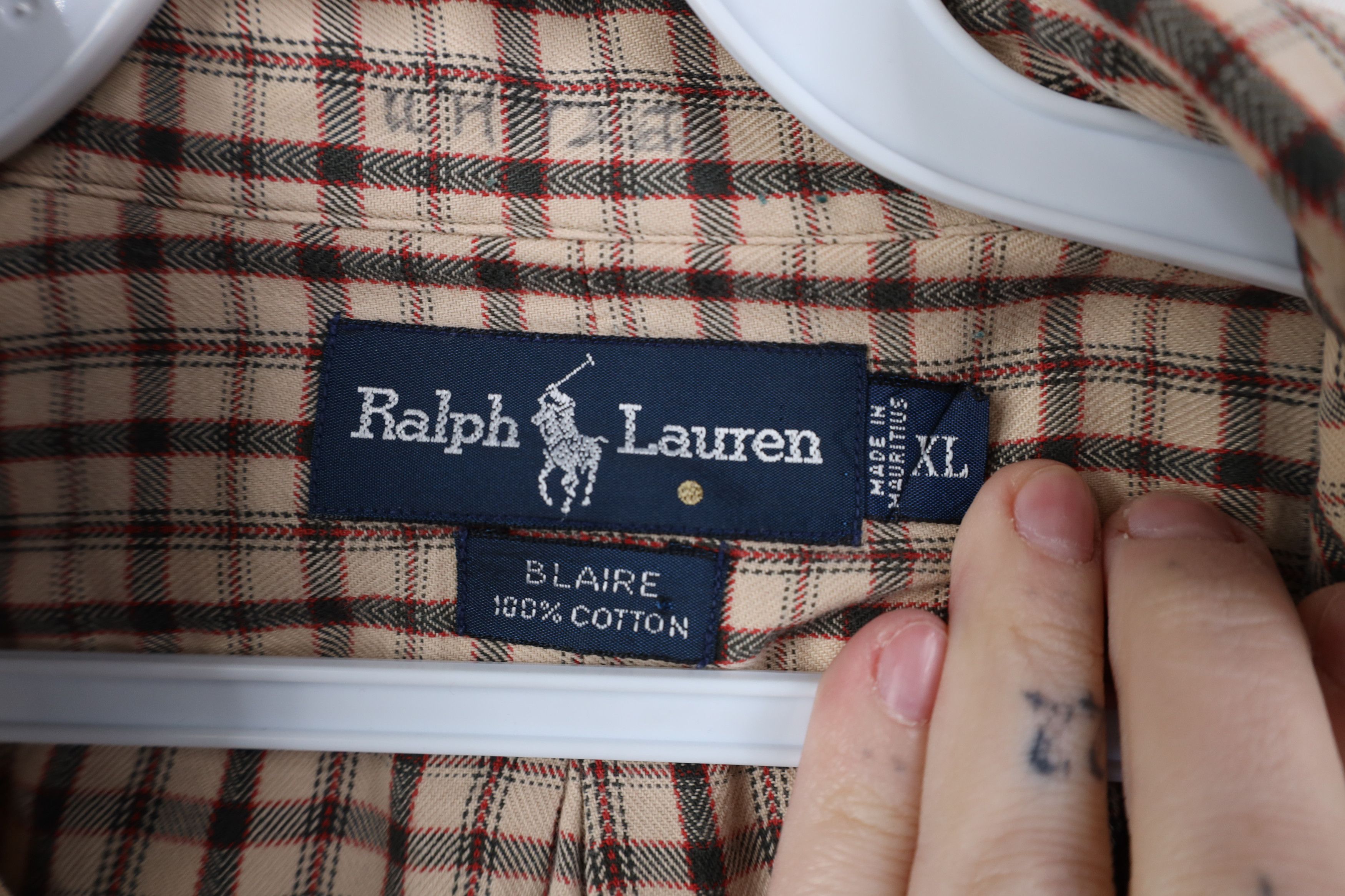 Ralph Lauren Vintage 90s Ralph Lauren Flannel Collared Button Down Shirt Size US XL / EU 56 / 4 - 7 Thumbnail