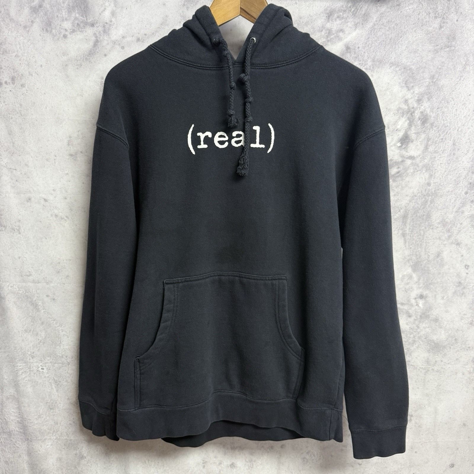 Vintage Real Skateboards Hoodie Sweatshirt Mens Medium Black Size US M / EU 48-50 / 2 - 2 Thumbnail