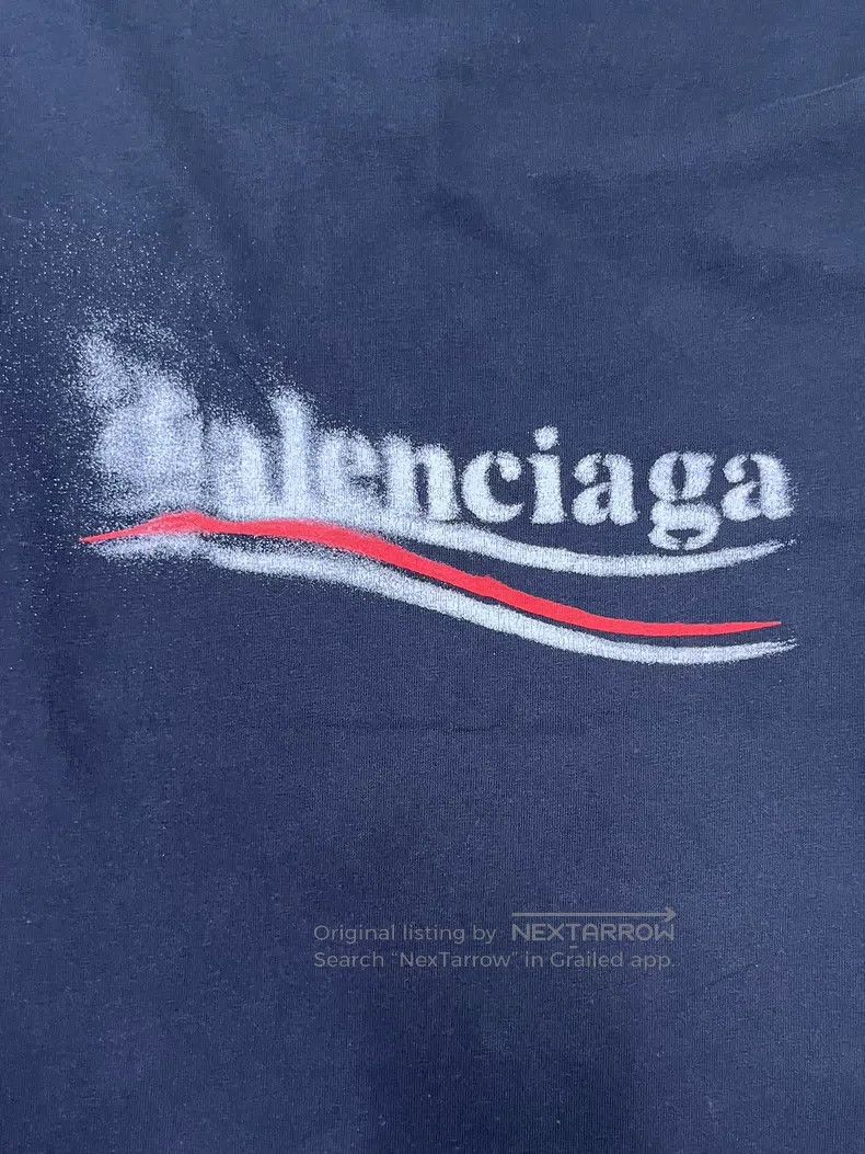 Balenciaga Balenciaga Letter print round neck short-sleeve T-shirt, r Size US L / EU 52-54 / 3 - 3 Thumbnail