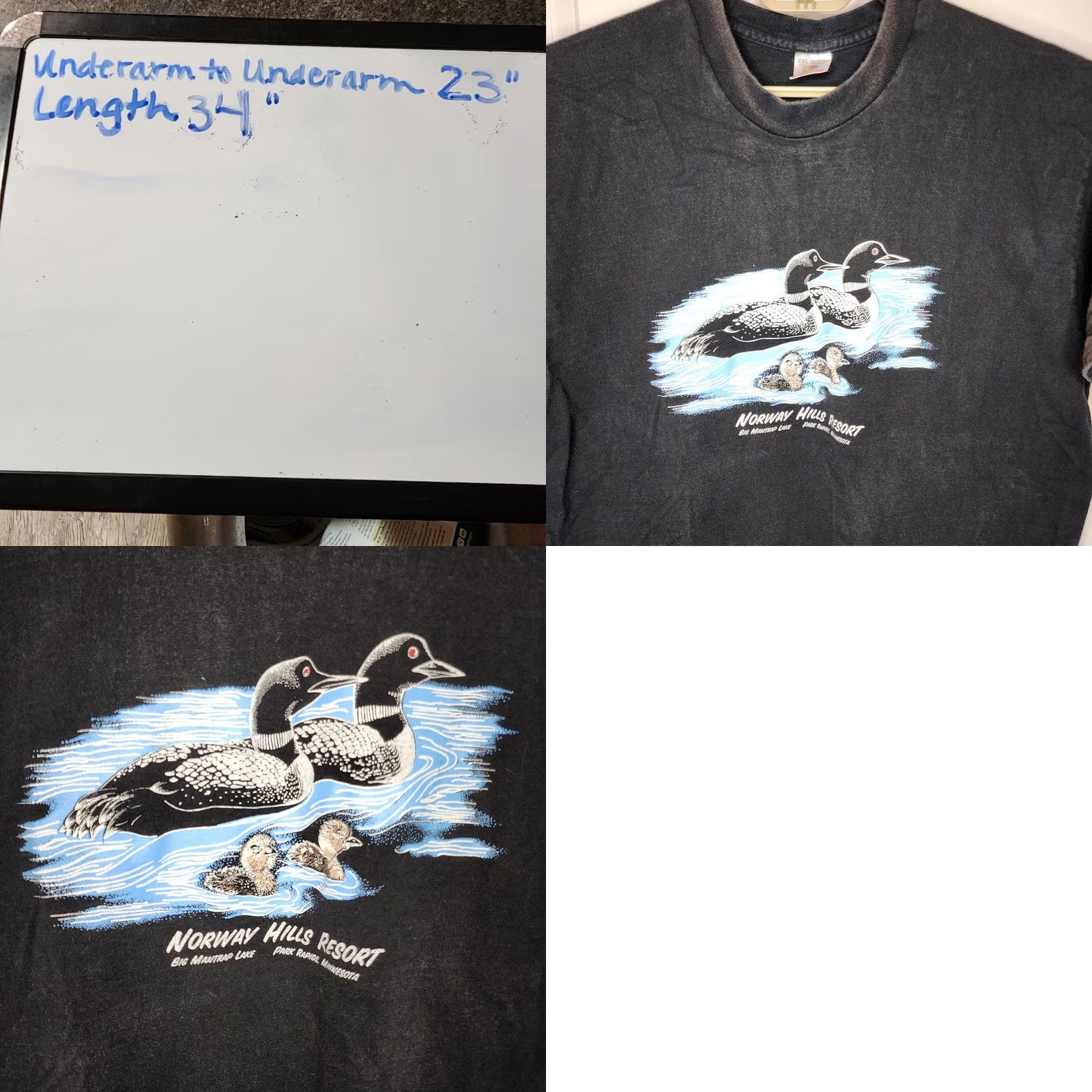 Fruit Of The Loom VINTAGE Fruit Of The Loom Norway Hills Shirt Mens 2XL Black Loon Graphic Tee Size US XXL / EU 58 / 5 - 9 Thumbnail